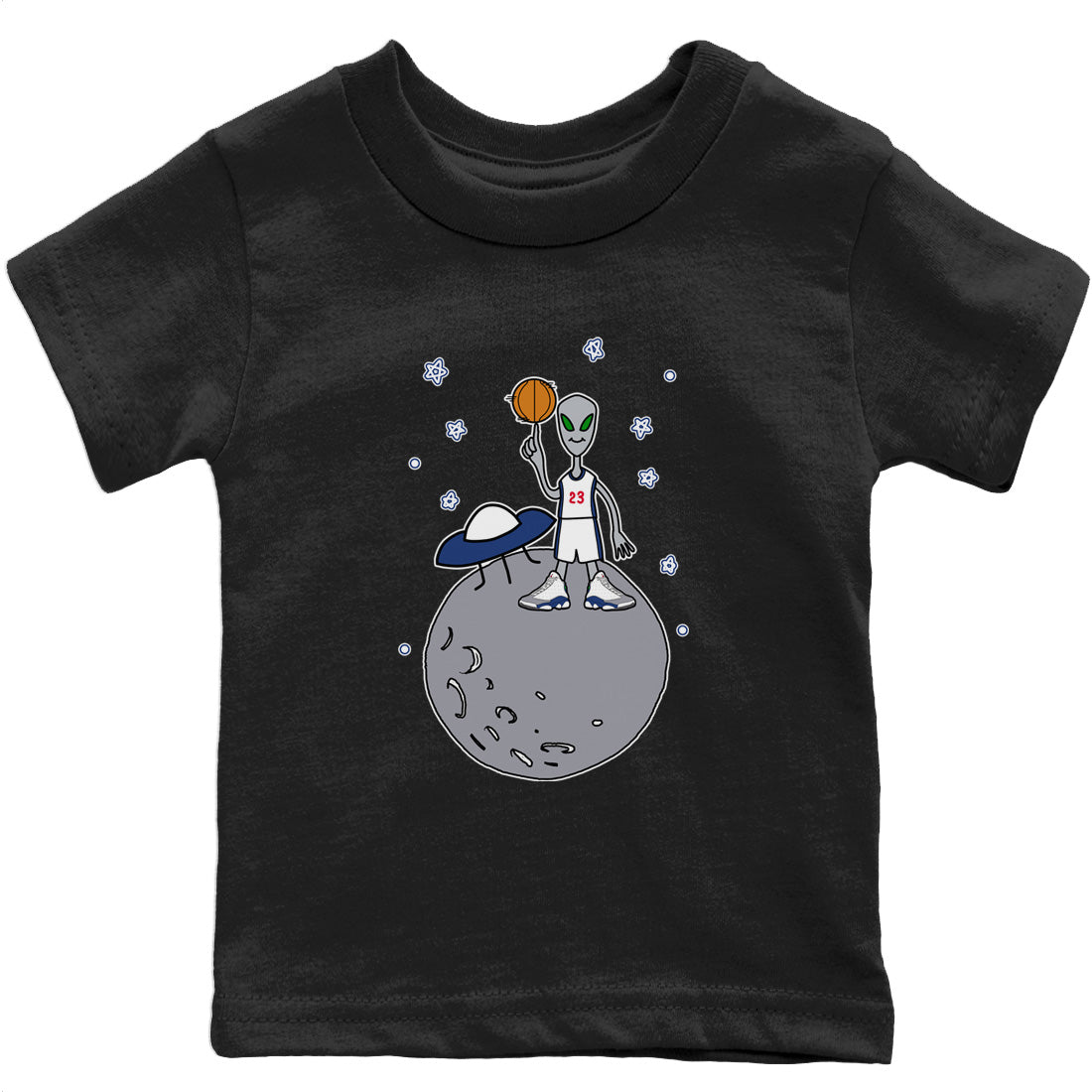 Basketball Alien Kids Tops - Air Jordan 13 French Blue