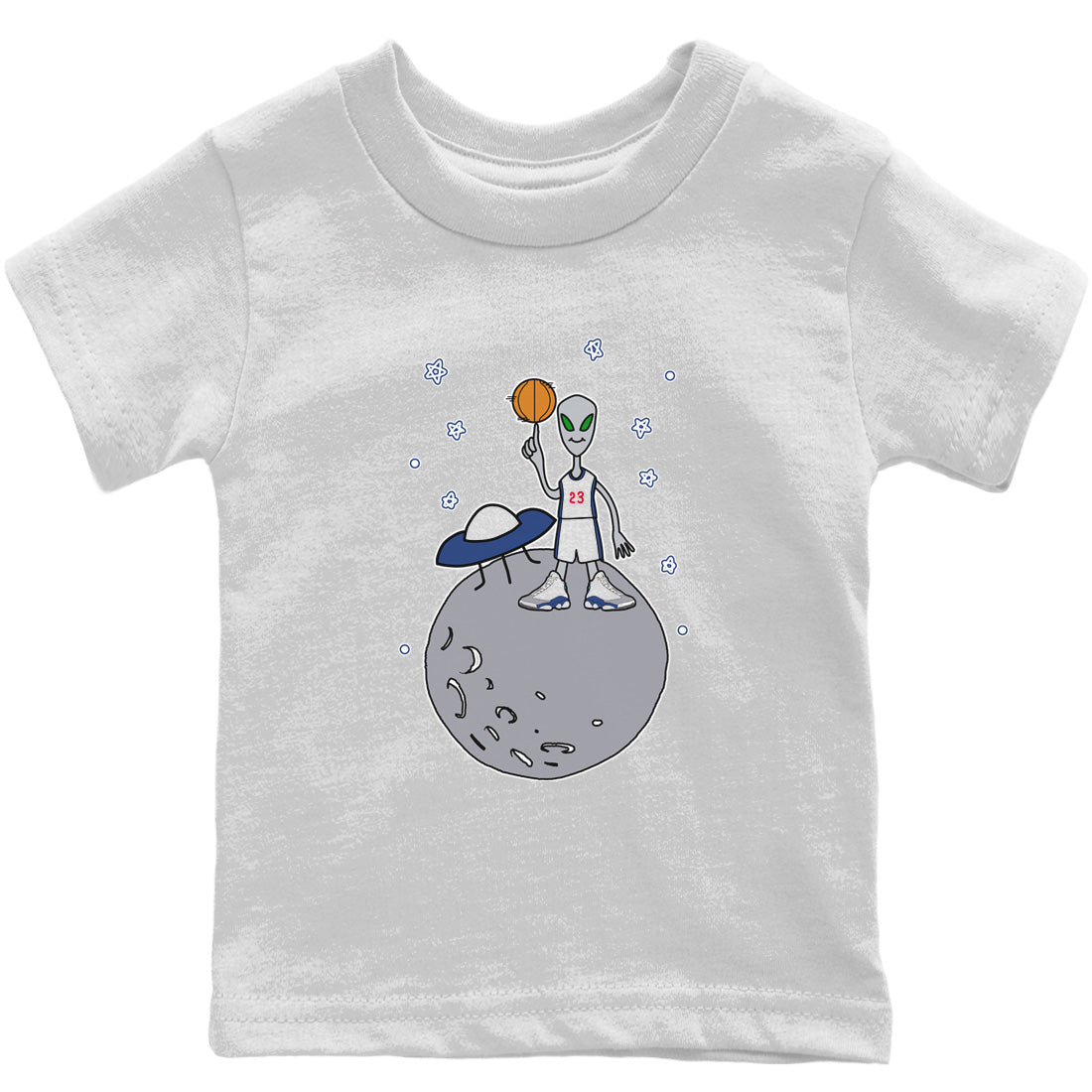 Basketball Alien Kids Tops - Air Jordan 13 French Blue