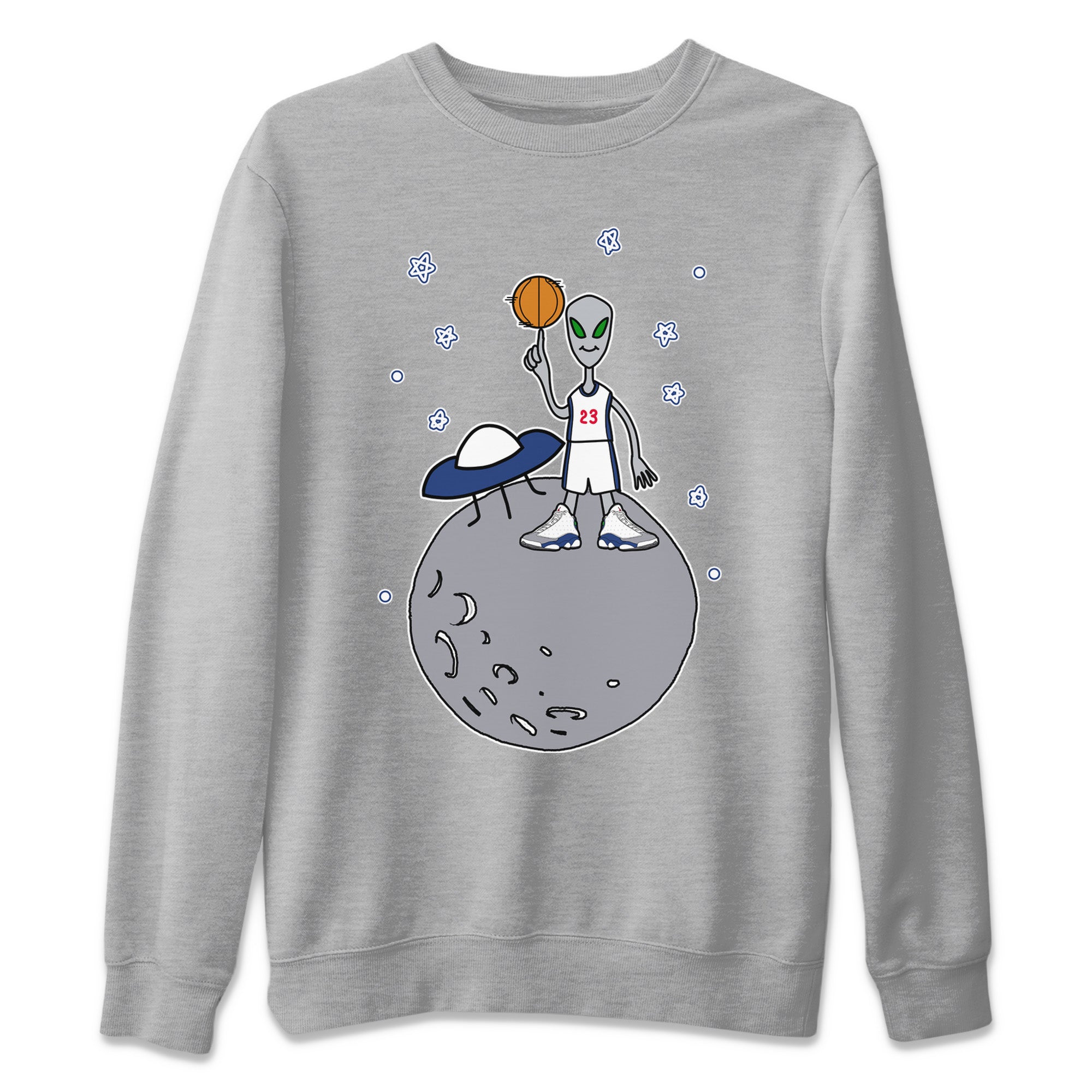 Basketball Alien Unisex Tops - Air Jordan 13 French Blue
