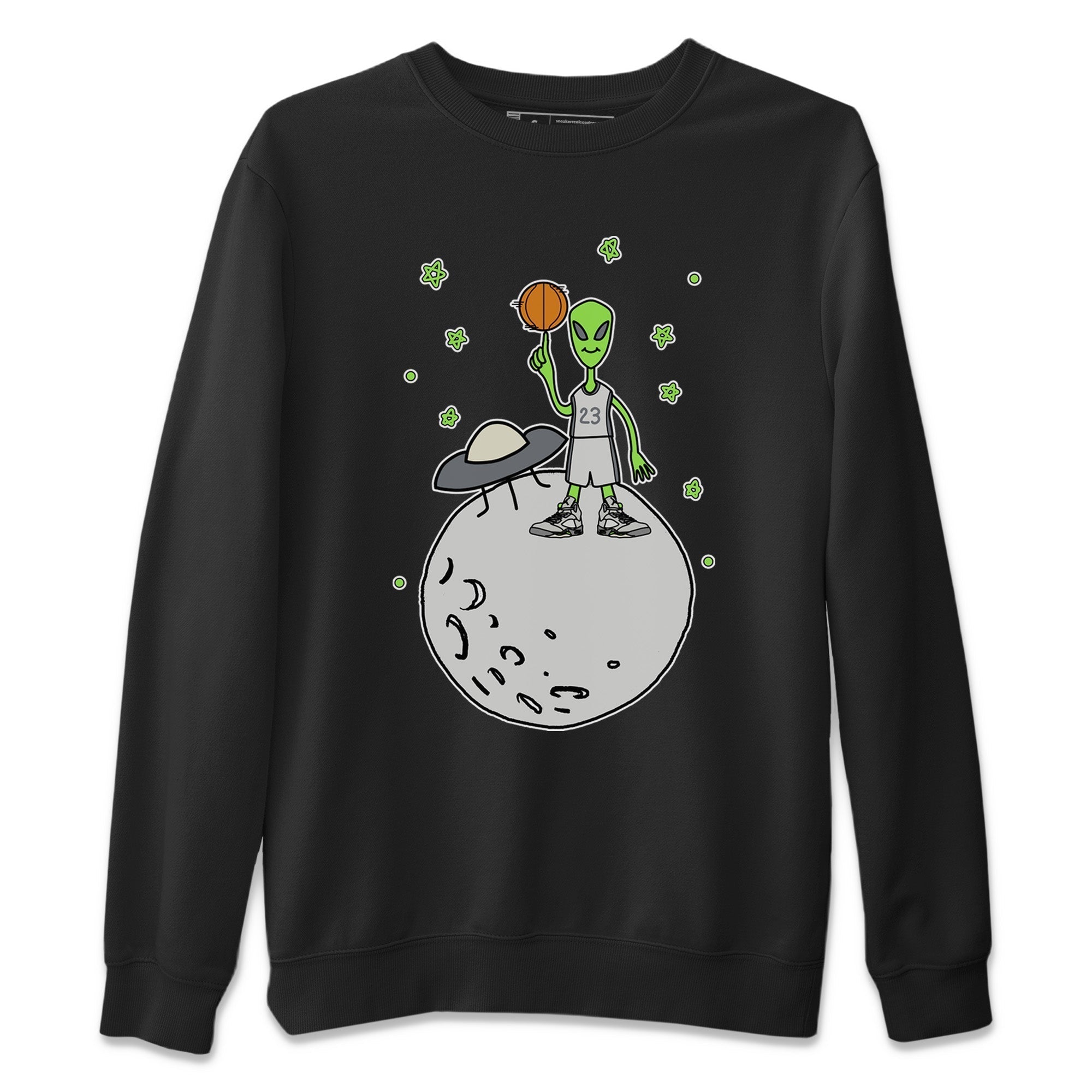 Basketball Alien Unisex Tops - Air Jordan 5 Green Bean