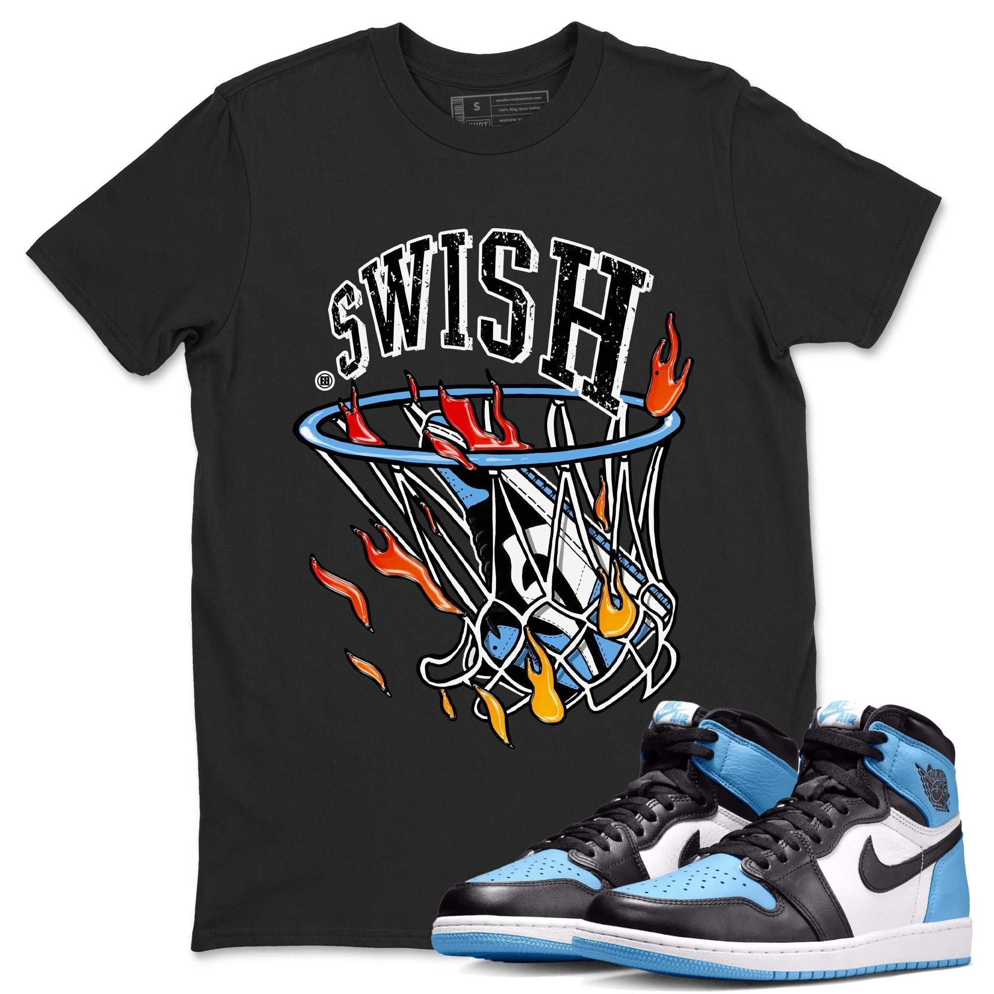 Basketball Hoop Unisex Tops - Air Jordan 1 UNC Toe