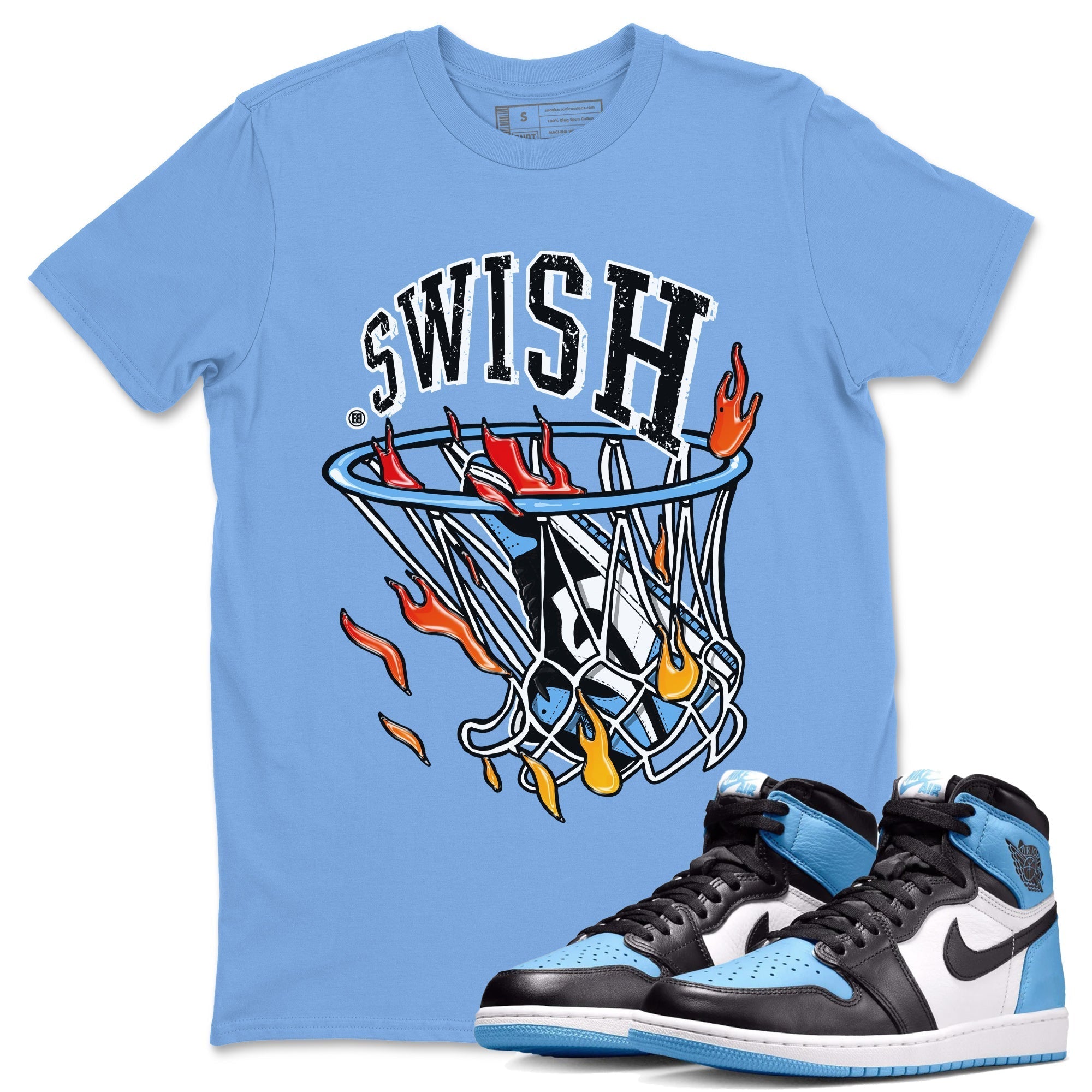 Basketball Hoop Unisex Tops - Air Jordan 1 UNC Toe