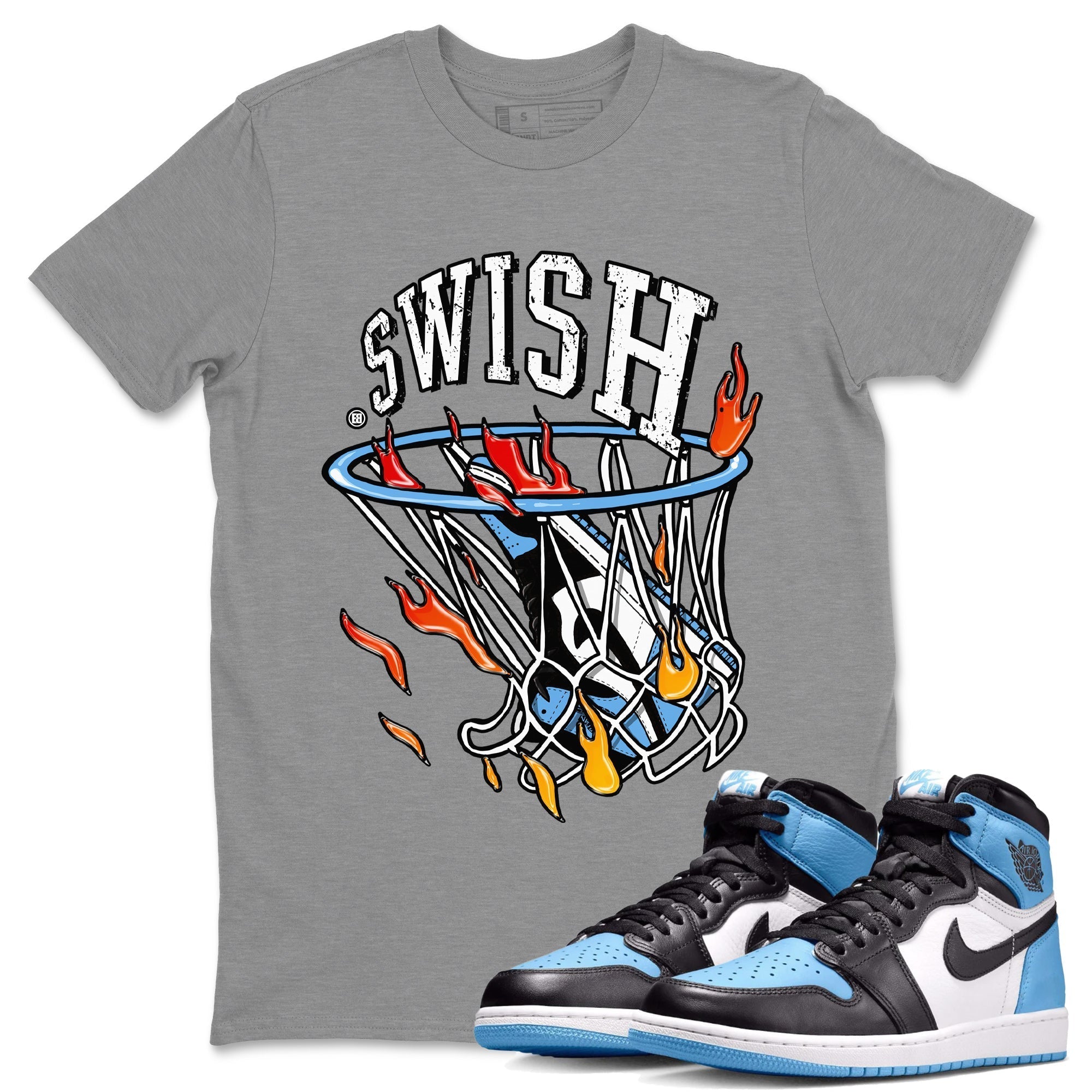 Basketball Hoop Unisex Tops - Air Jordan 1 UNC Toe