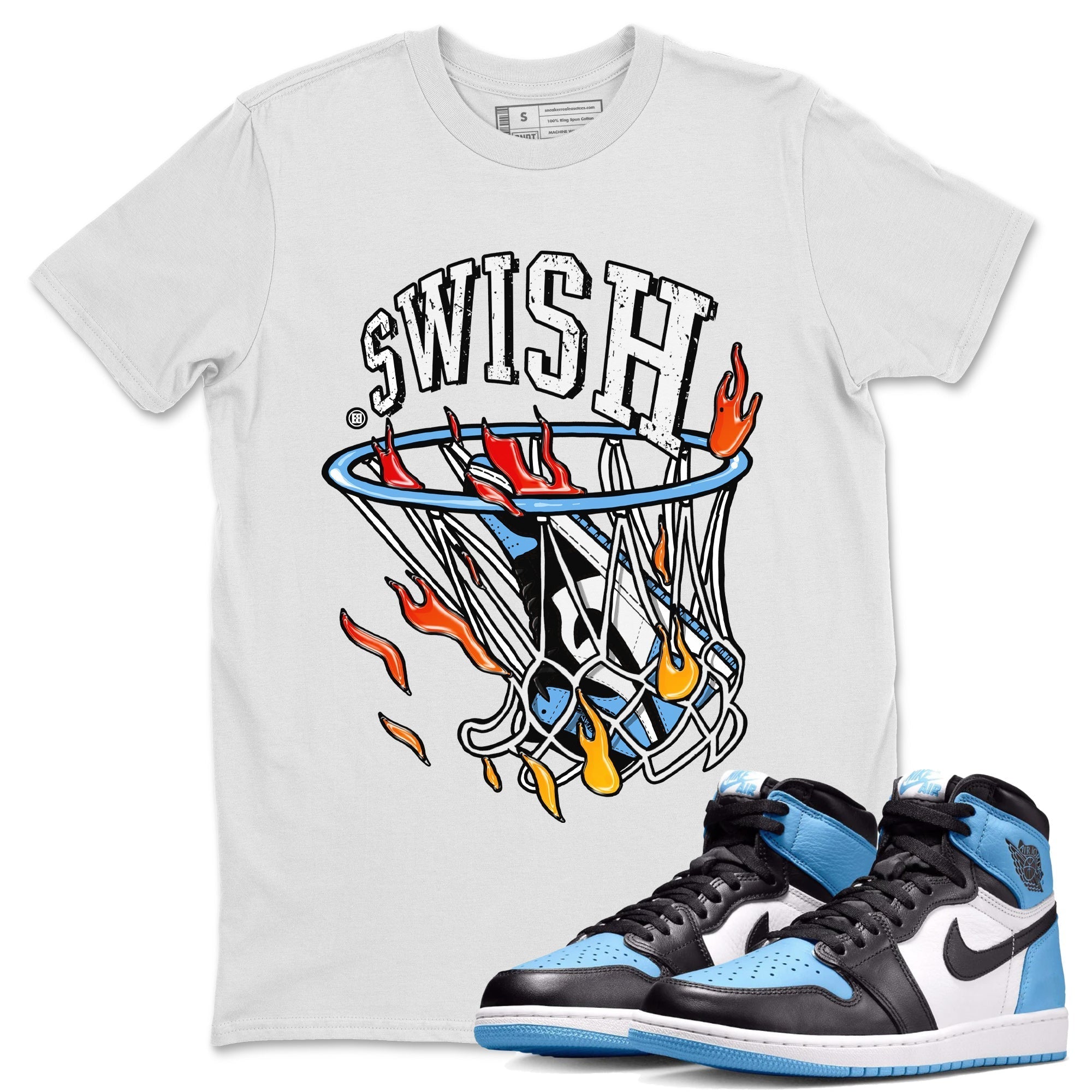 Basketball Hoop Unisex Tops - Air Jordan 1 UNC Toe