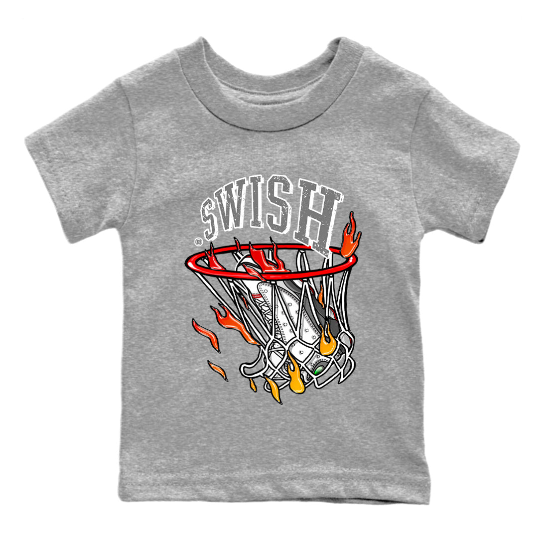 Basketball Hoop Kids Tops - Air Jordan 13 Wolf Grey