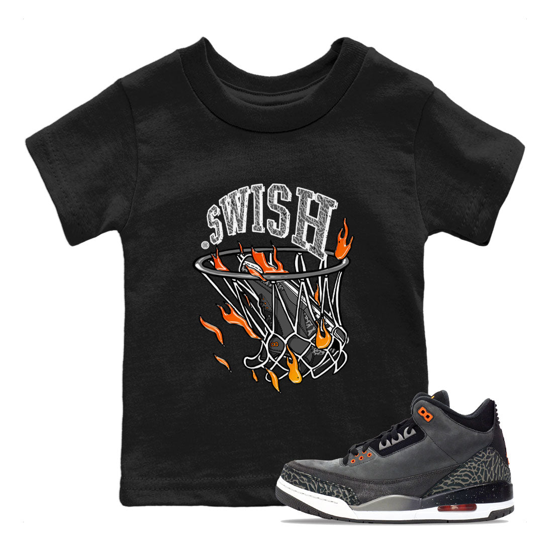 Basketball Hoop snkmatch Tee Kids - Air Jordan 3 Fear