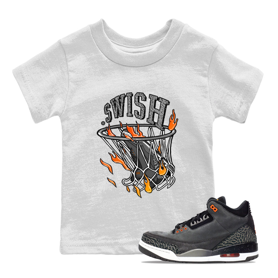 Basketball Hoop snkmatch Tee Kids - Air Jordan 3 Fear
