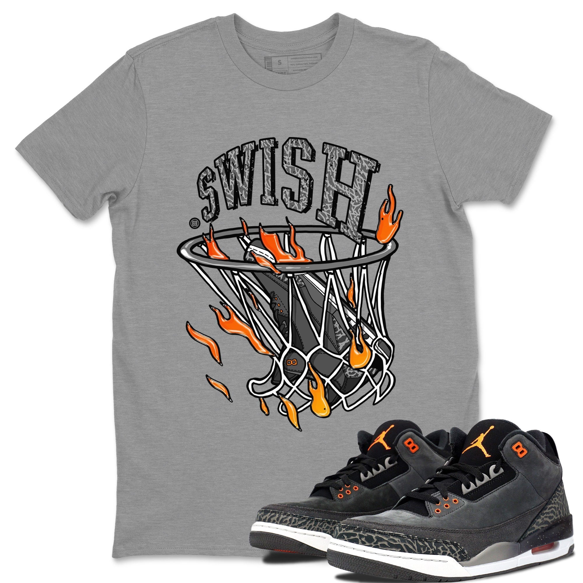 Basketball Hoop snkmatch Tee - Air Jordan 3 Fear