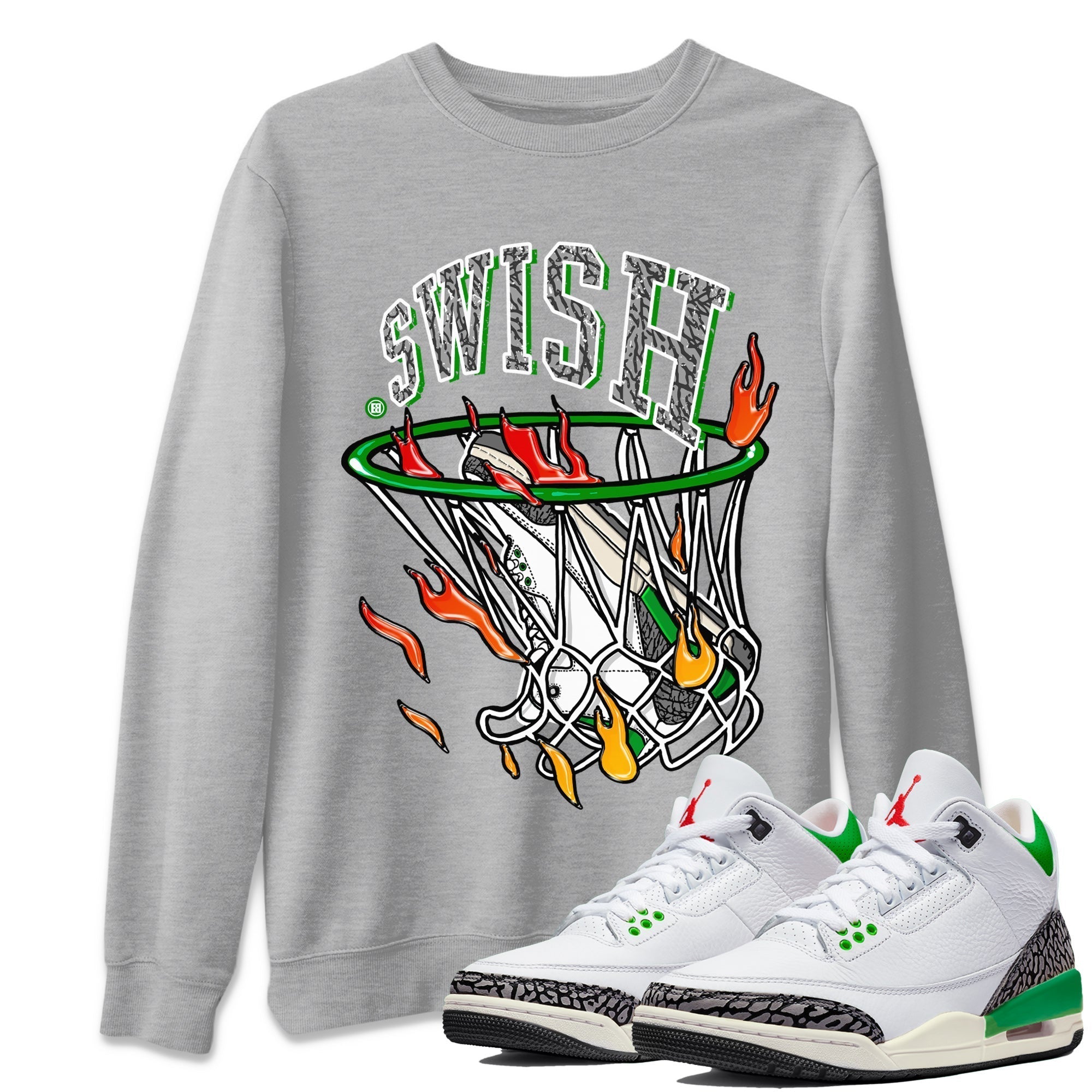 Basketball Hoop Unisex Tops - Air Jordan 3 Lucky Green