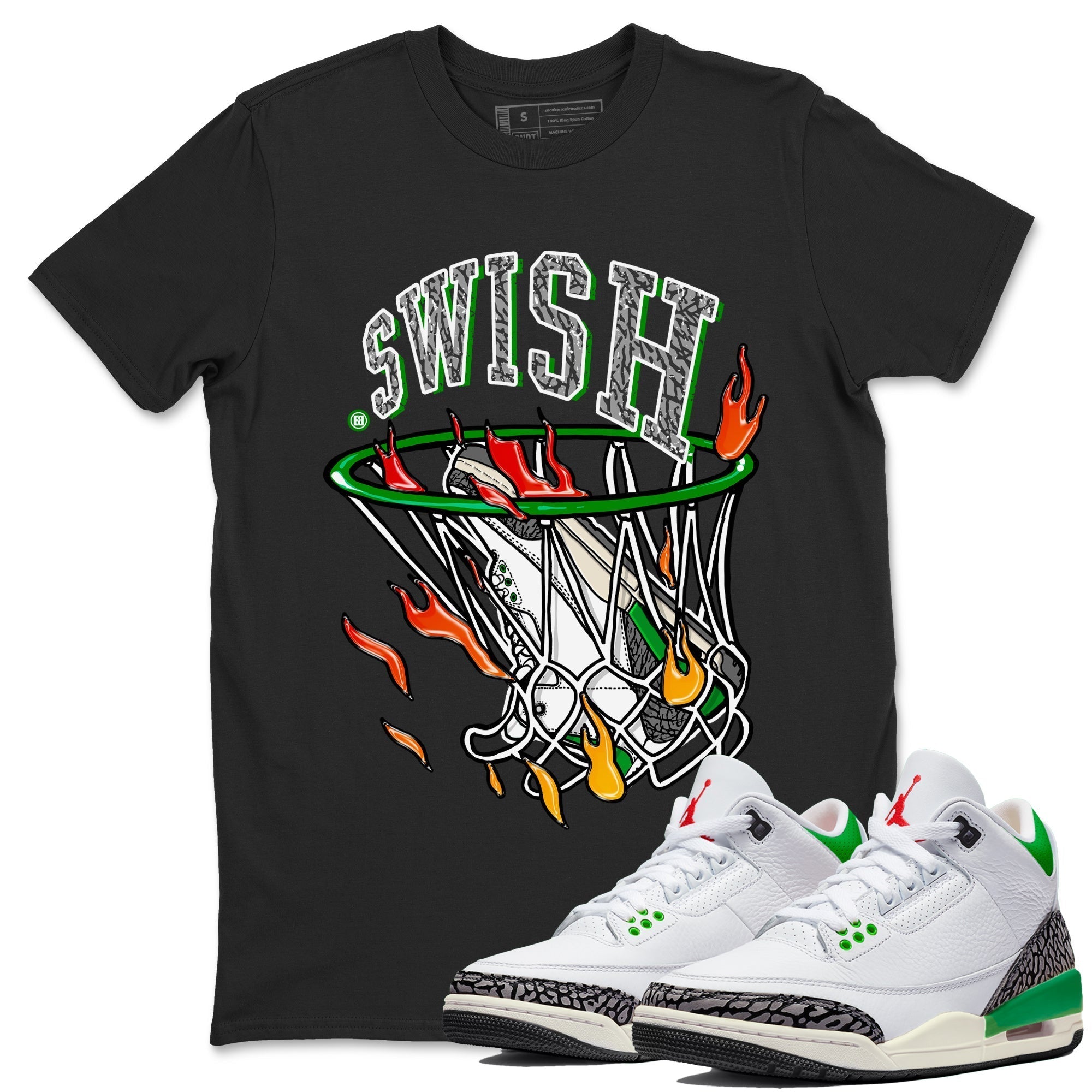 Basketball Hoop Unisex Tops - Air Jordan 3 Lucky Green