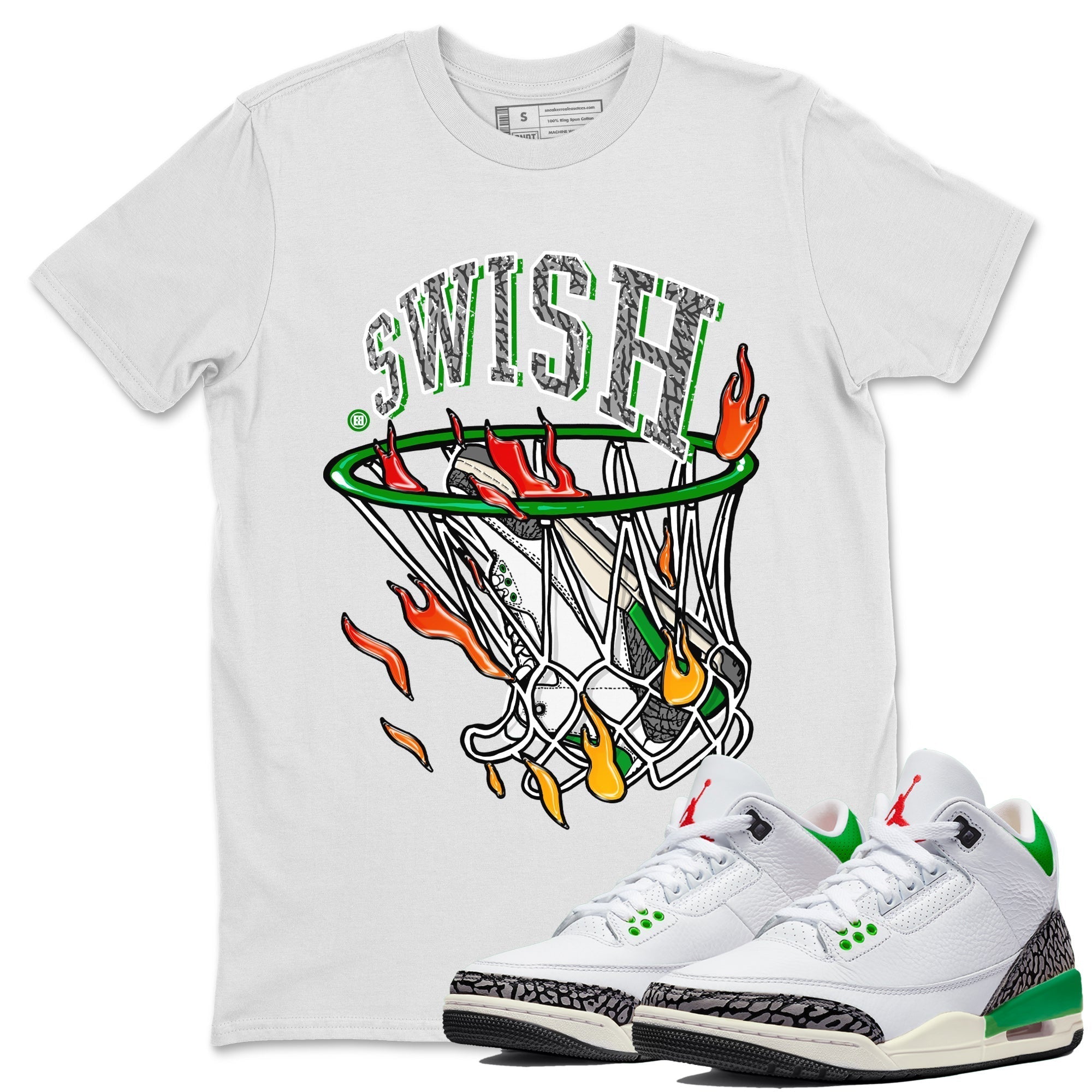 Basketball Hoop Unisex Tops - Air Jordan 3 Lucky Green