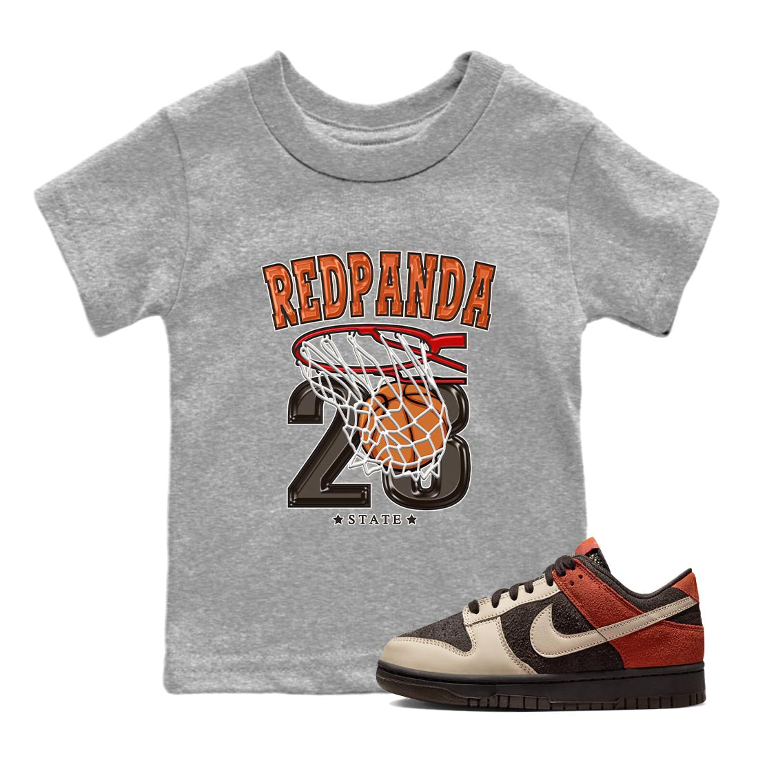 Basketball snkmatch Tee Kids - Dunk Red Panda