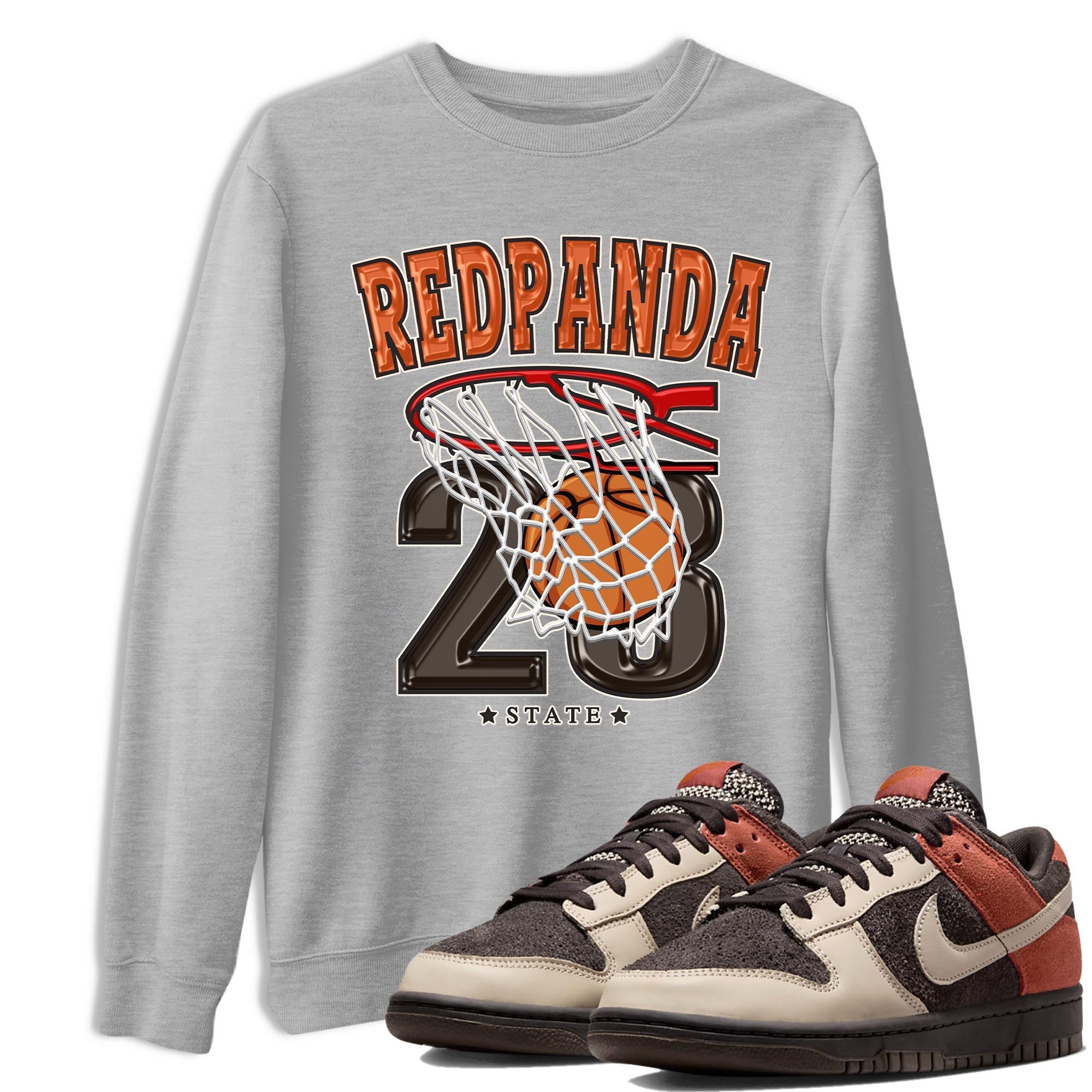 Basketball snkmatch Tee - Dunk Red Panda