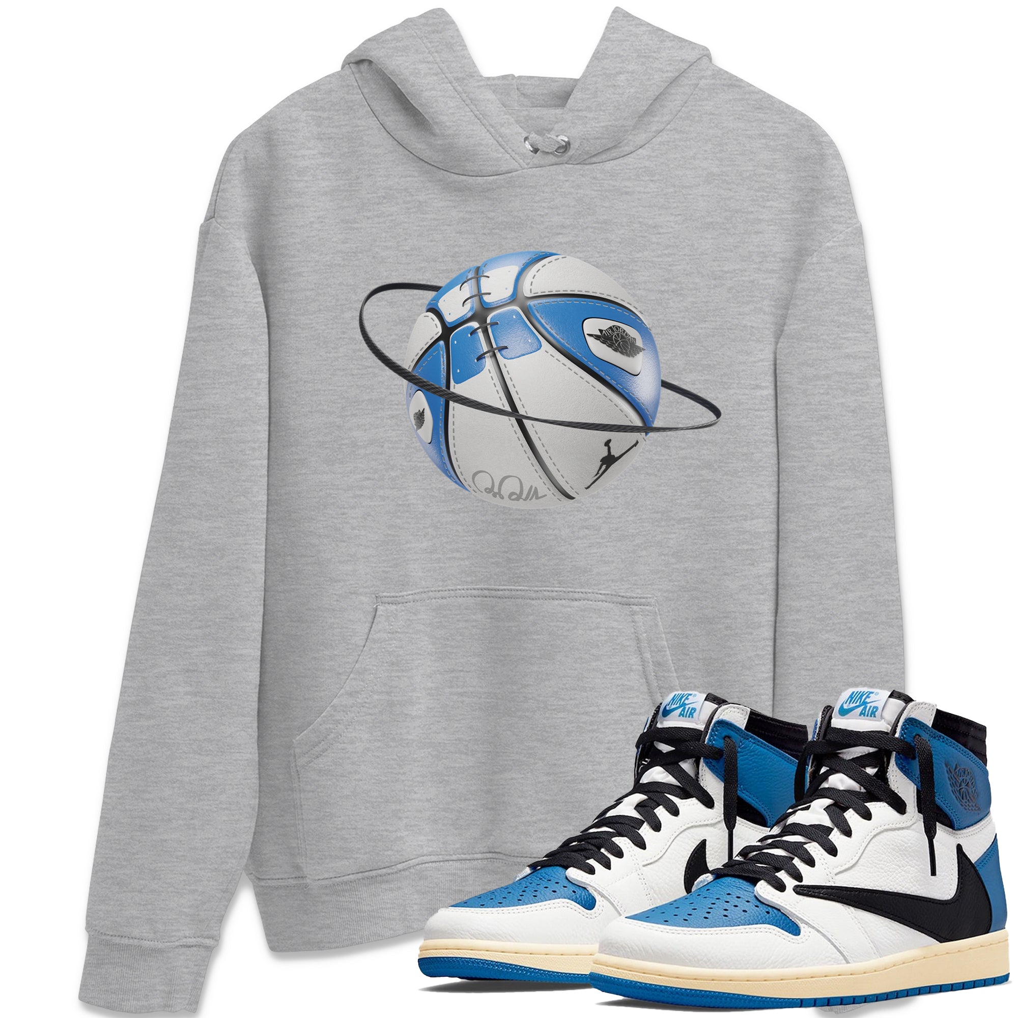 Basketball Planet Unisex Tops - Air Jordan 1 Travis Scott Fragment