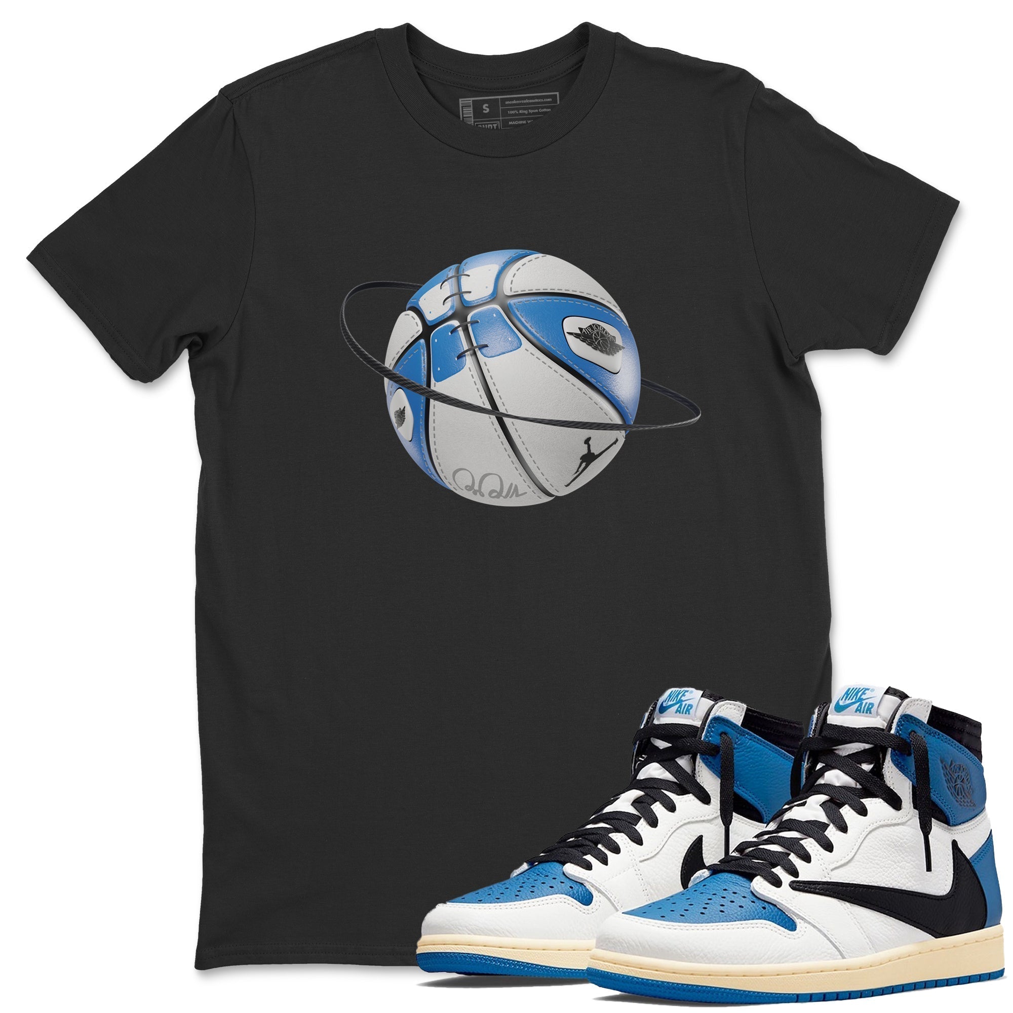 Basketball Planet Unisex Tops - Air Jordan 1 Travis Scott Fragment