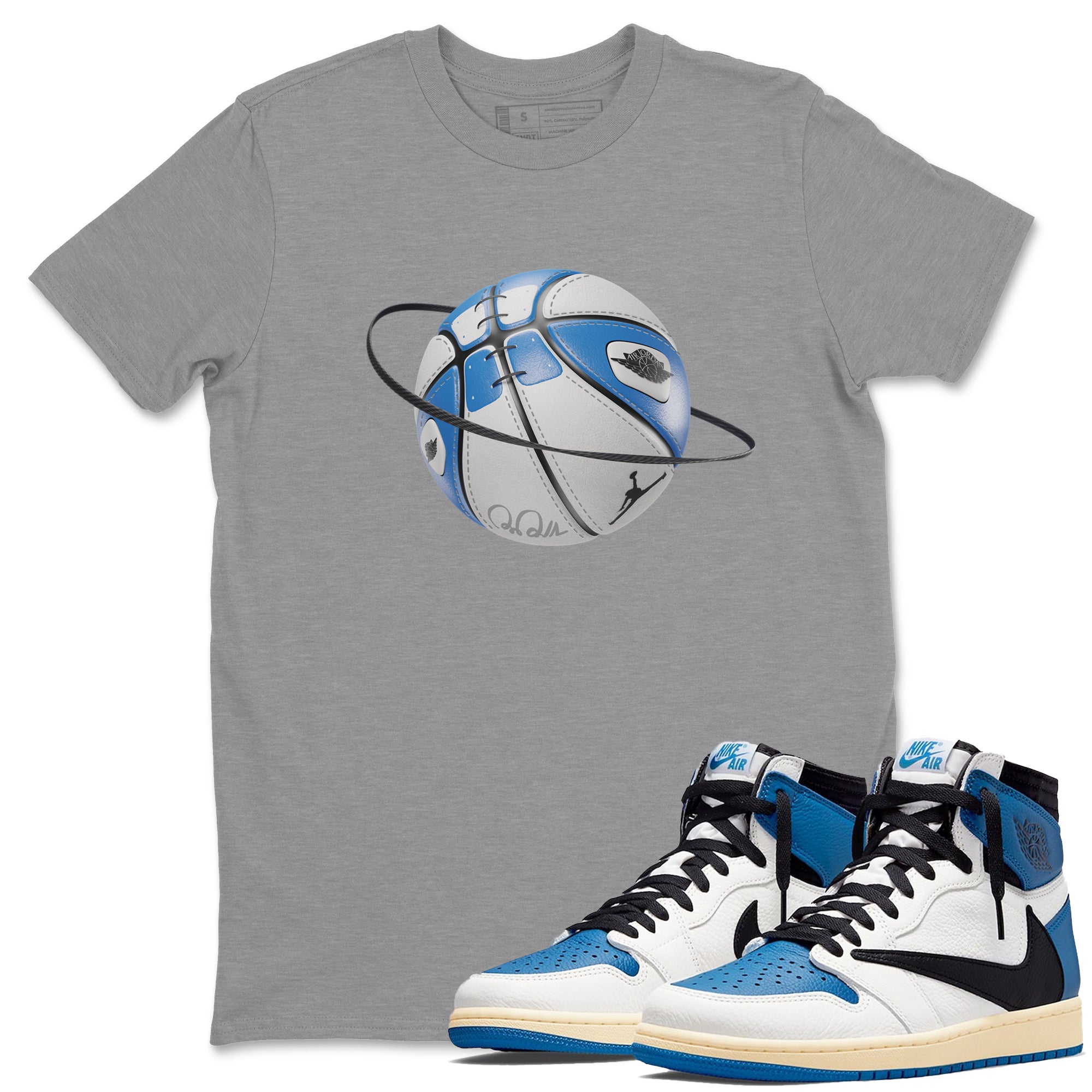 Basketball Planet Unisex Tops - Air Jordan 1 Travis Scott Fragment