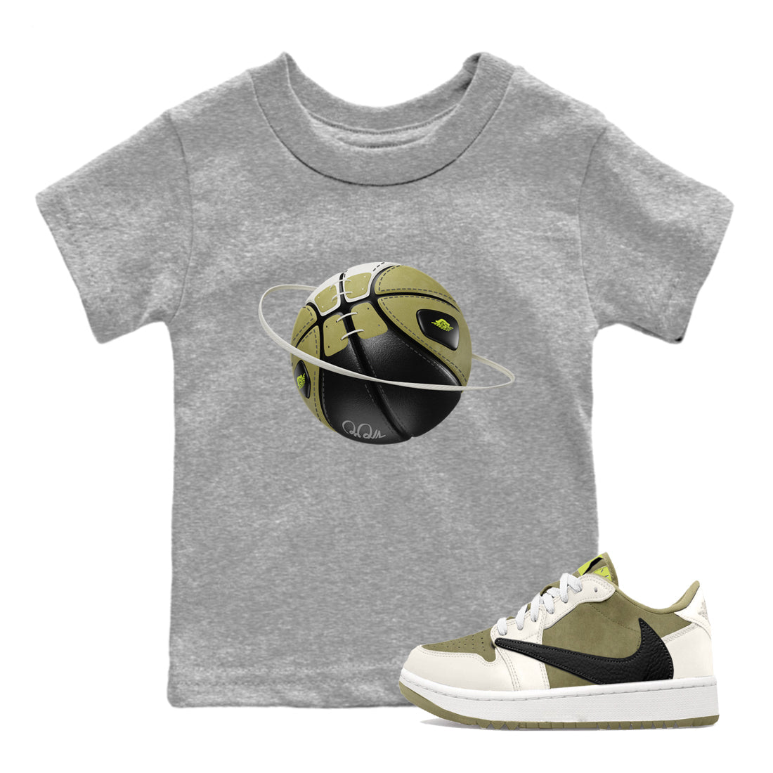 Basketball Planet snkmatch Tee Kids - Air Jordan 1 Travis Scott Golf
