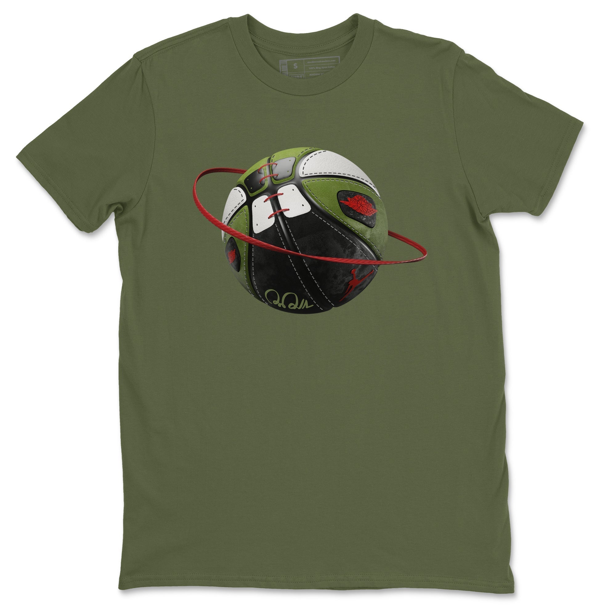 Basketball Planet Unisex Tops - Air Jordan 1 Travis Scott Olive