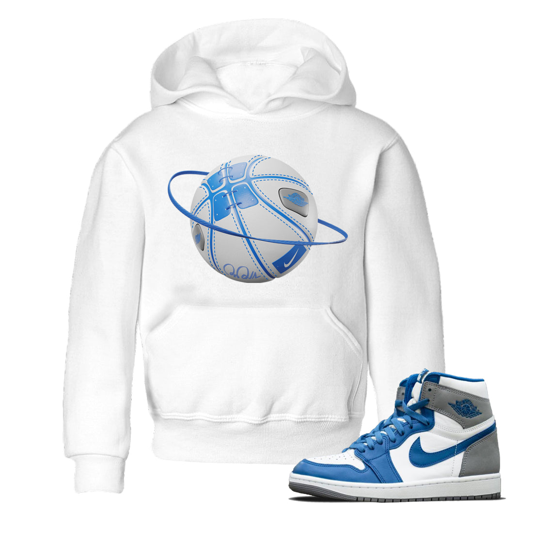 Basketball Planet Kids Tops - Air Jordan 1 True Blue