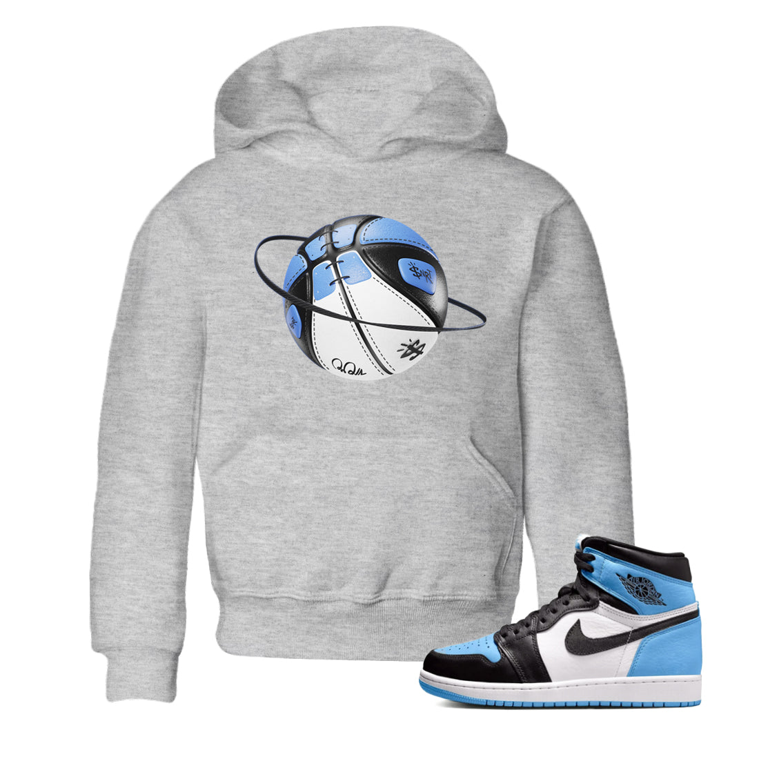 Basketball Planet Kids Tops - Air Jordan 1 UNC Toe