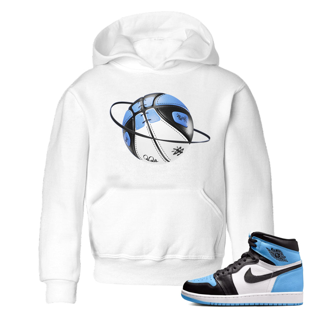 Basketball Planet Kids Tops - Air Jordan 1 UNC Toe