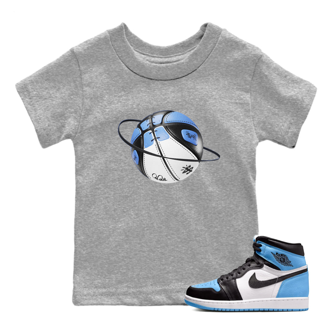 Basketball Planet Kids Tops - Air Jordan 1 UNC Toe