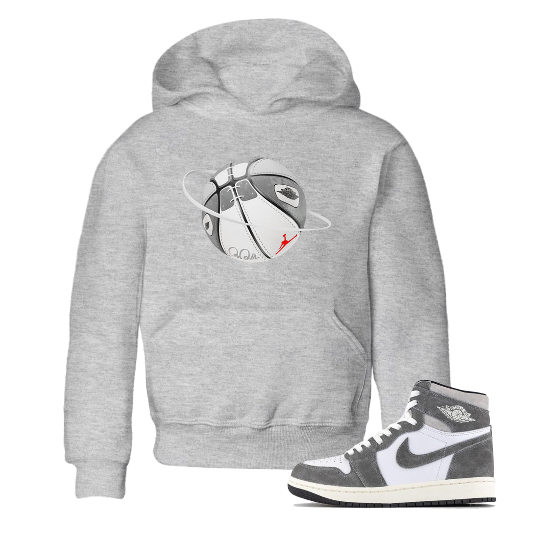 Basketball Planet Kids Tops - Air Jordan 1 Washed Heritage