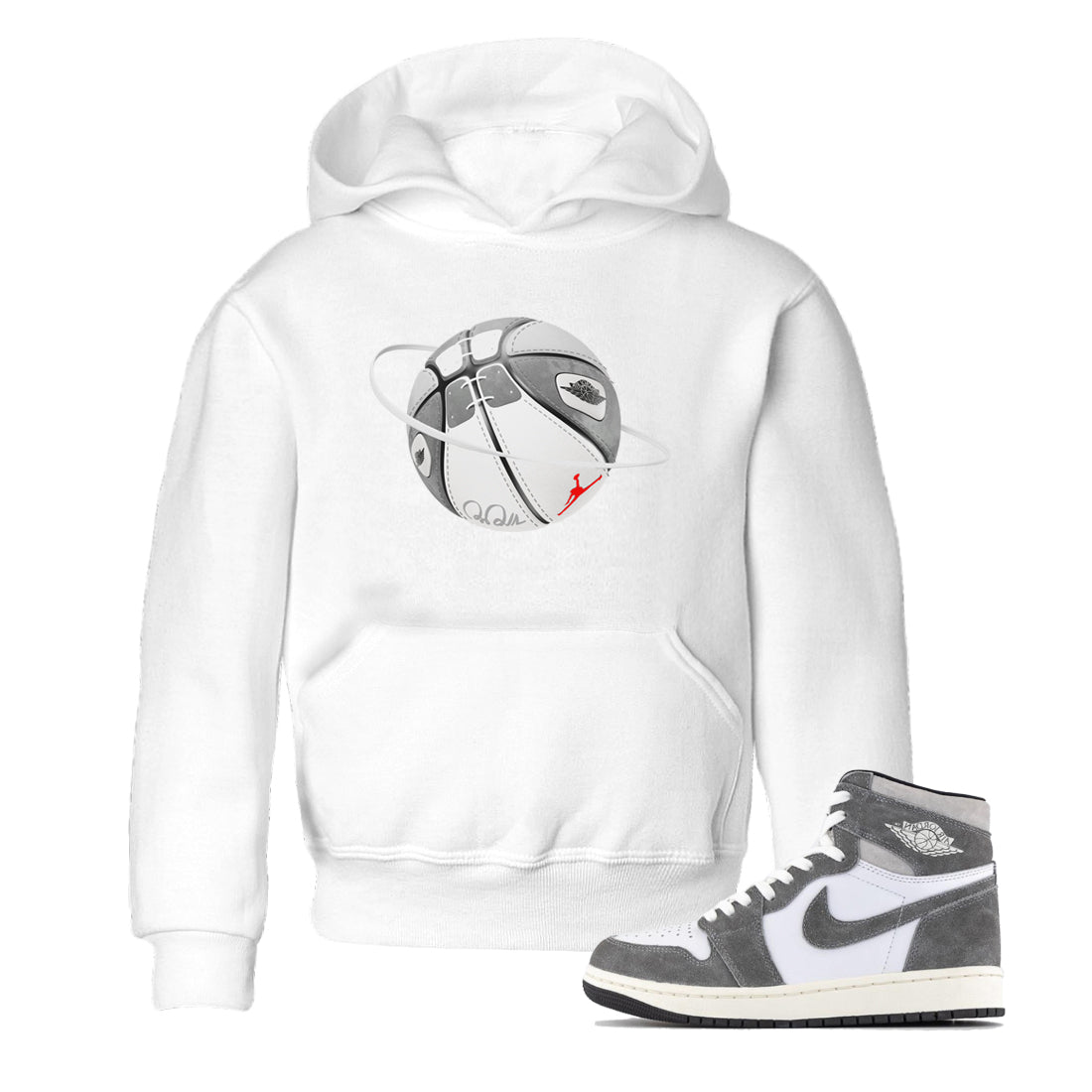 Basketball Planet Kids Tops - Air Jordan 1 Washed Heritage