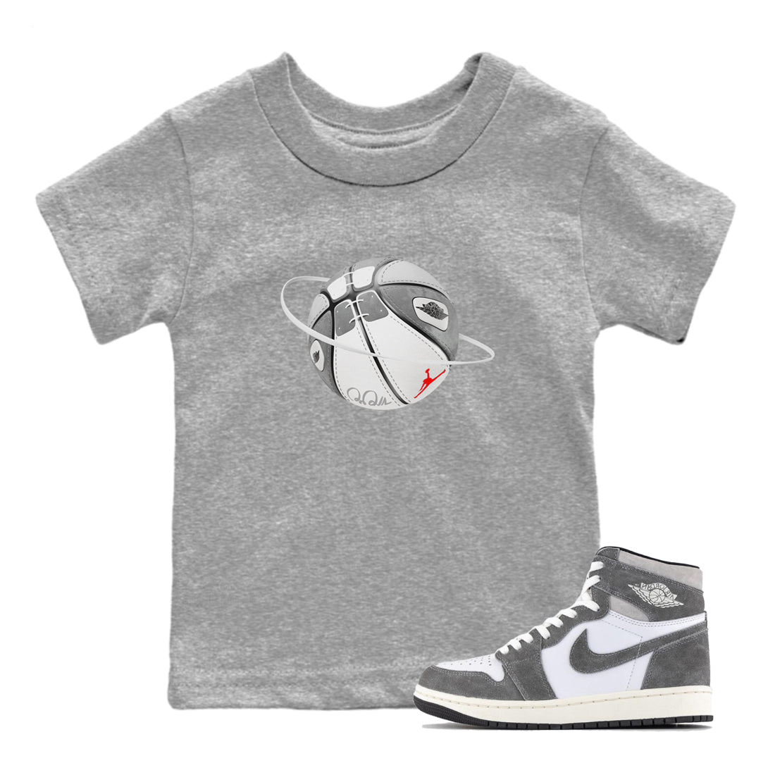 Basketball Planet Kids Tops - Air Jordan 1 Washed Heritage