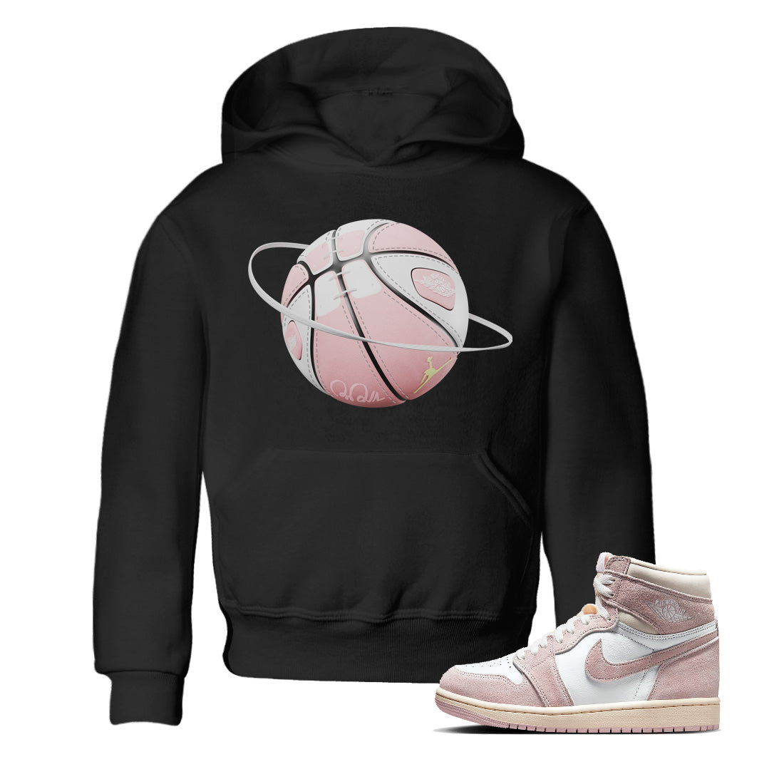 Basketball Planet Kids Tops - Air Jordan 1 Washed Pink