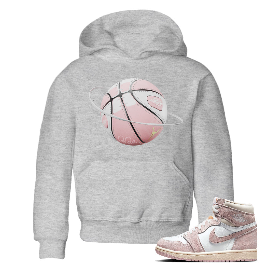 Basketball Planet Kids Tops - Air Jordan 1 Washed Pink