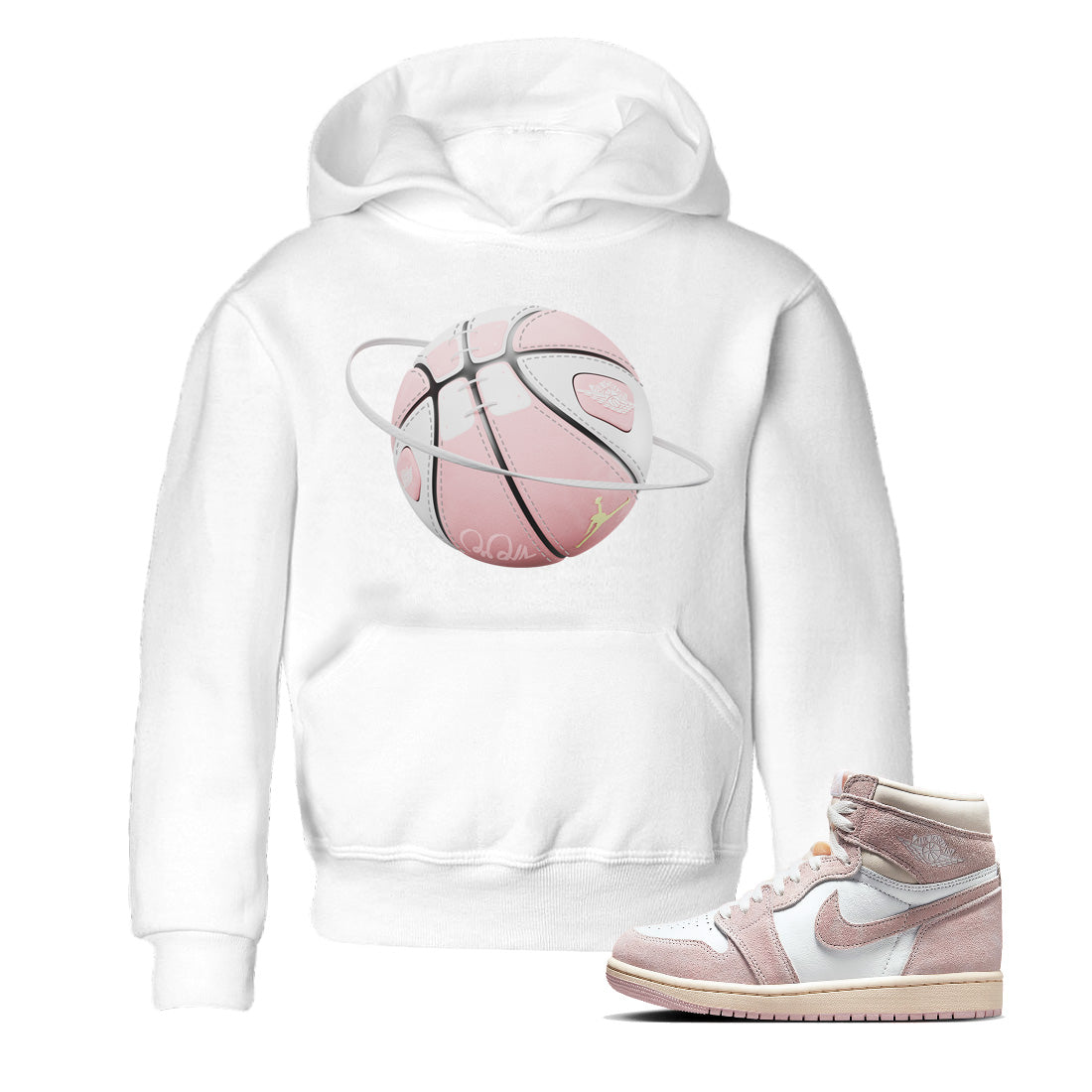 Basketball Planet Kids Tops - Air Jordan 1 Washed Pink