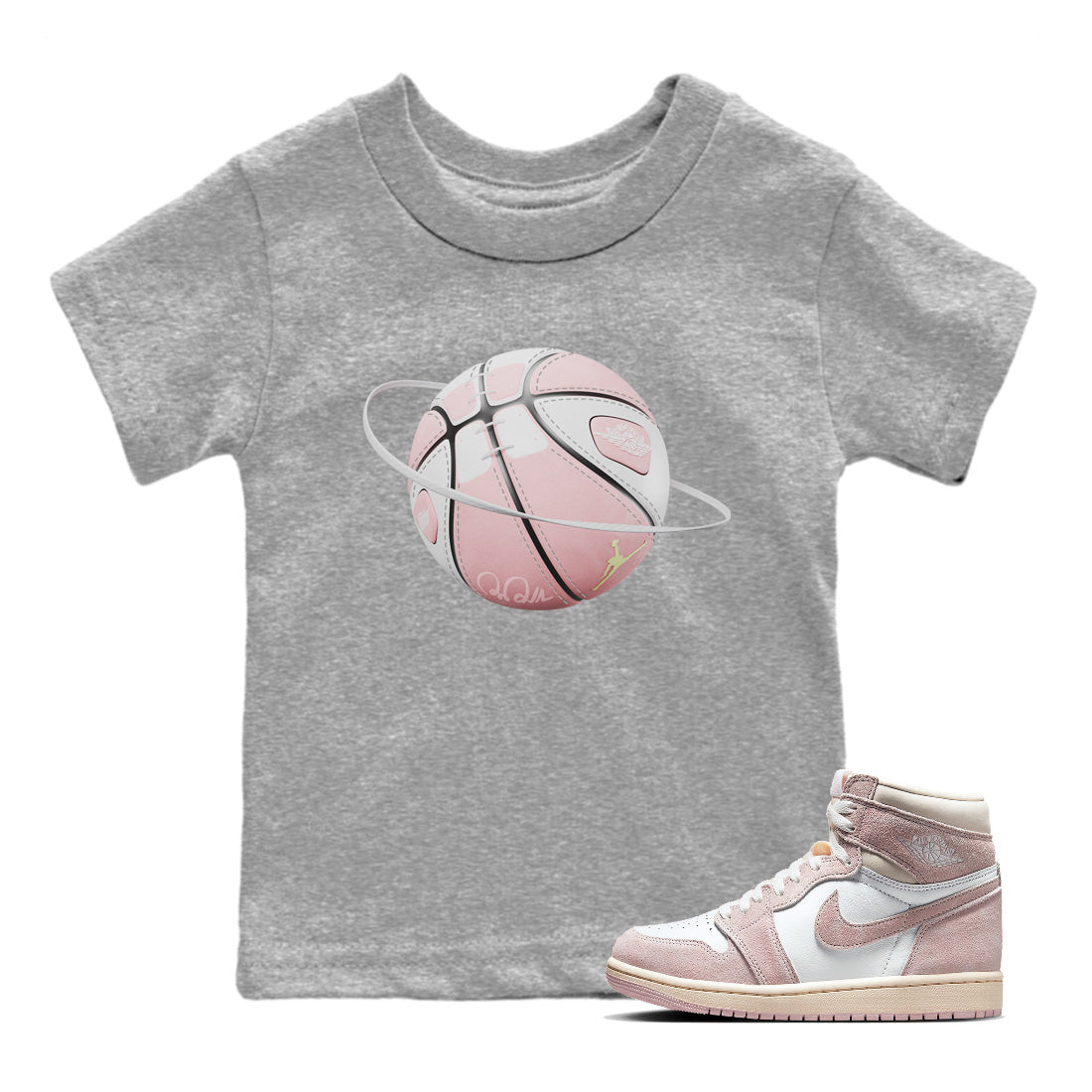 Basketball Planet Kids Tops - Air Jordan 1 Washed Pink