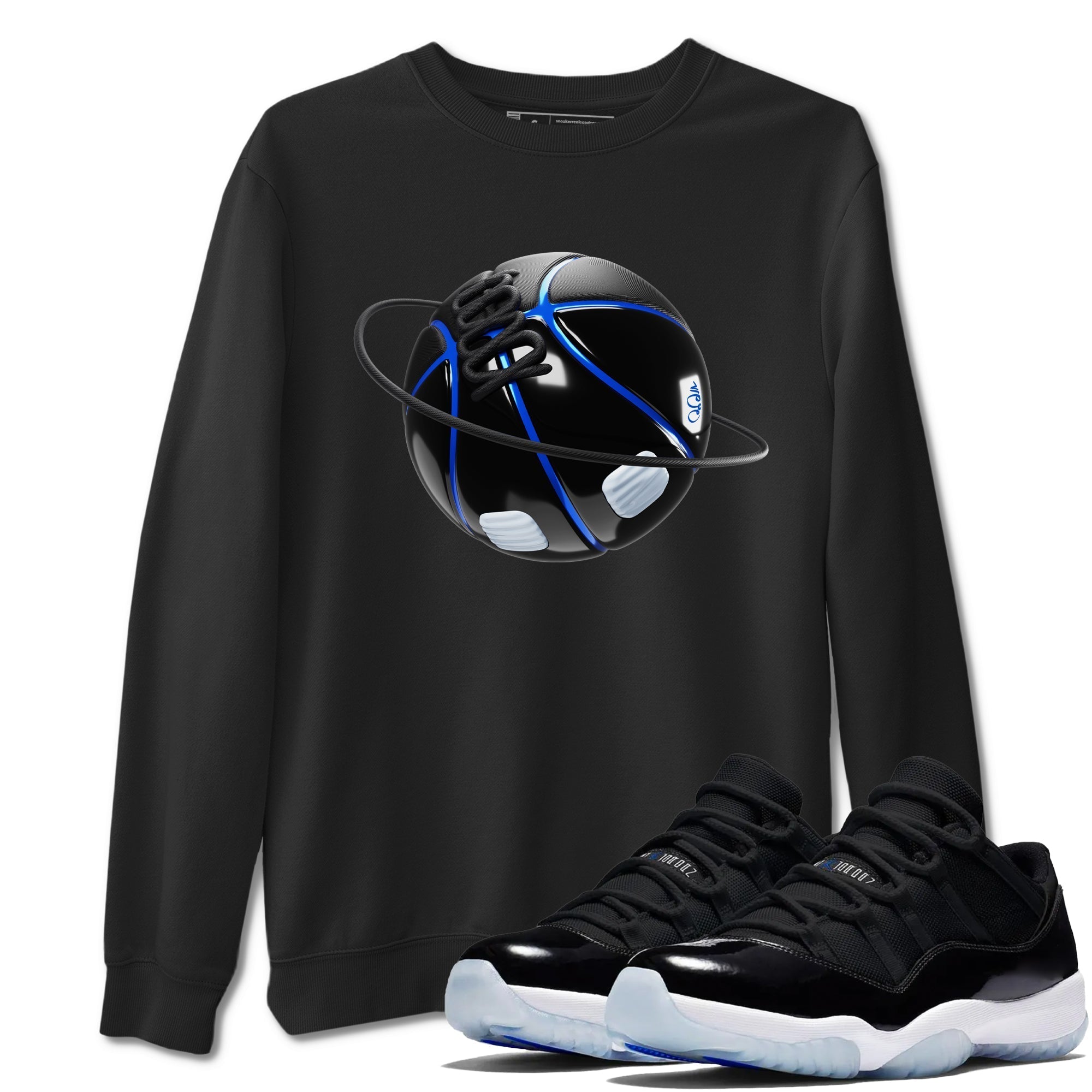 Basketball Planet snkmatch Tees - Air Jordan 11 Black and Varsity Royal