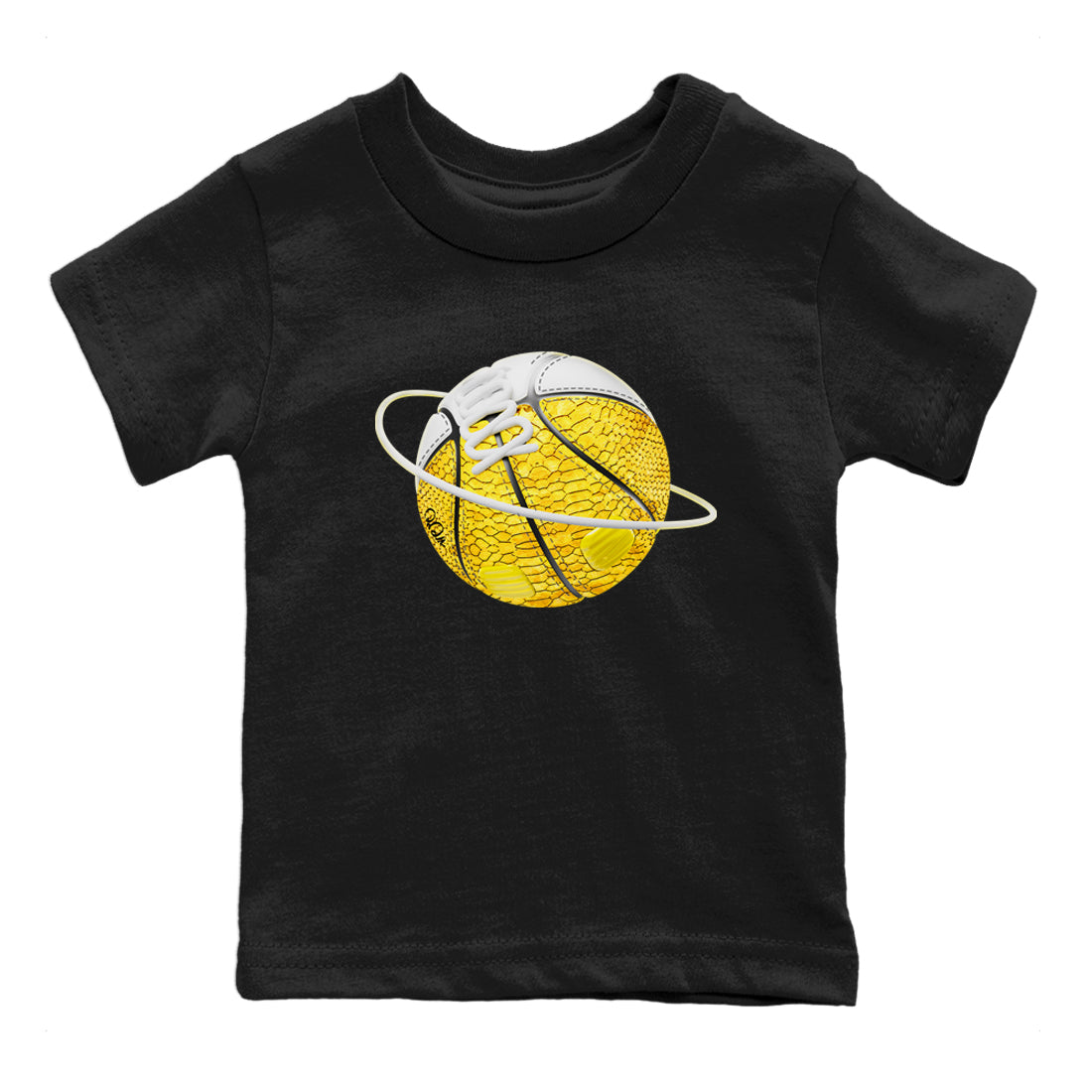 Basketball Planet Kids Tops - Air Jordan 11 Yellow Python