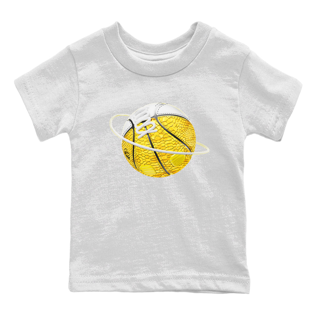 Basketball Planet Kids Tops - Air Jordan 11 Yellow Python