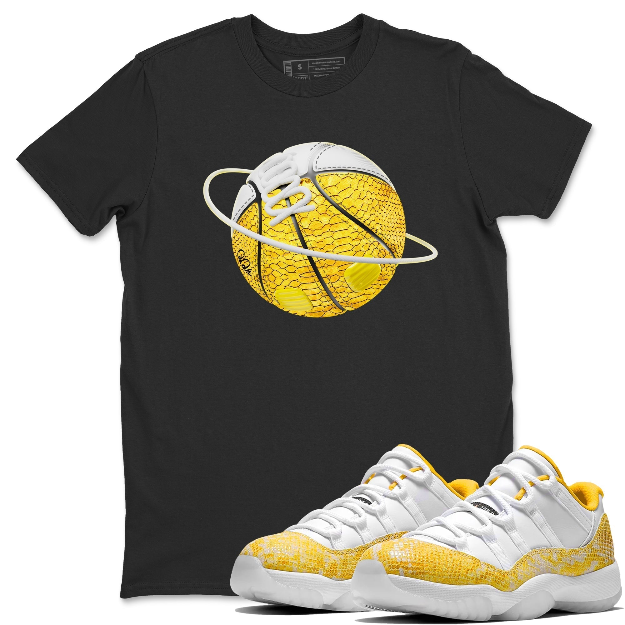 Basketball Planet Unisex Tops - Air Jordan 11 Yellow Python