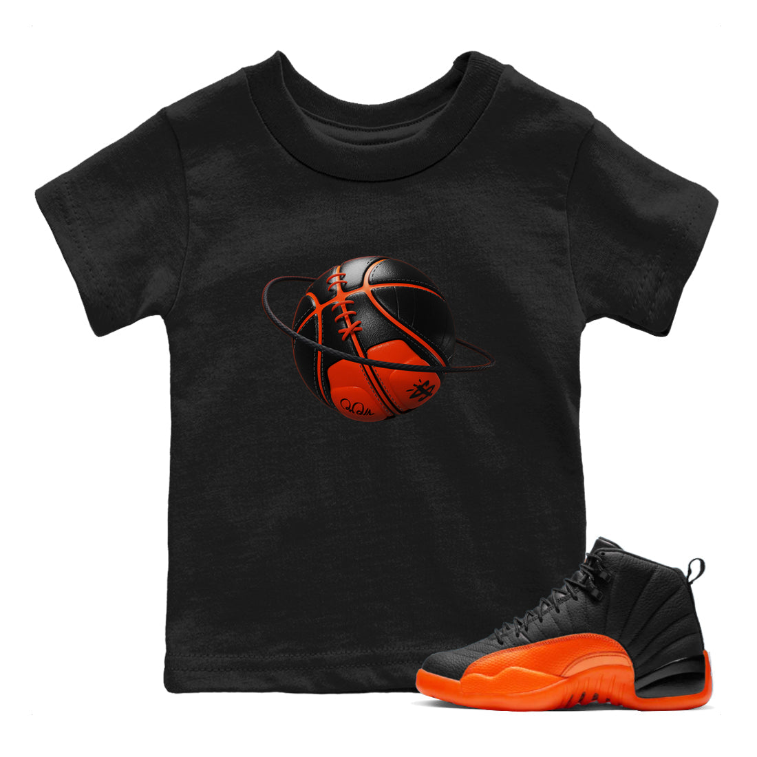 Basketball Planet Kids Tops - Air Jordan 12 Brilliant Orange