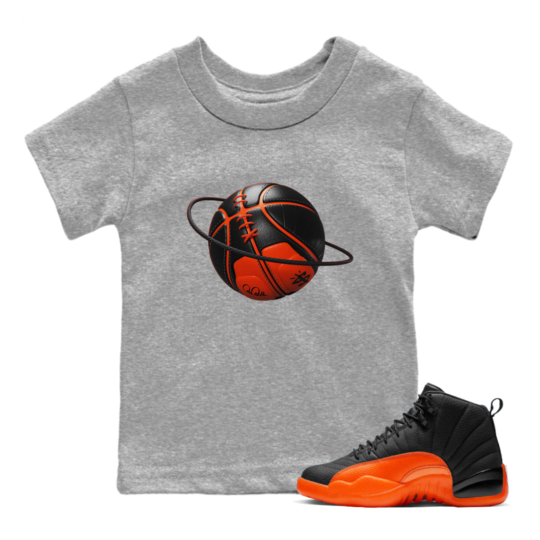 Basketball Planet Kids Tops - Air Jordan 12 Brilliant Orange