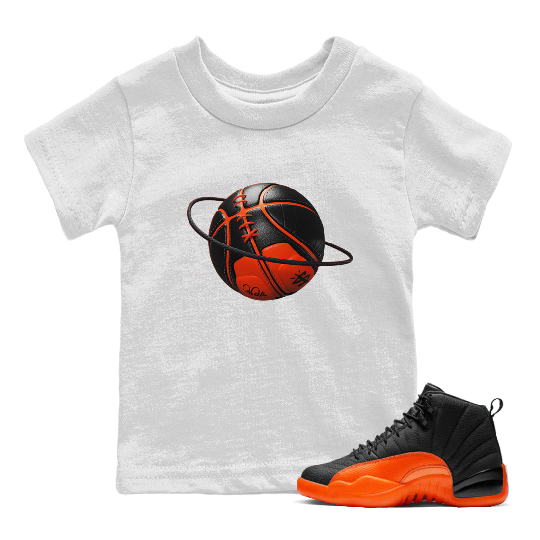 Basketball Planet Kids Tops - Air Jordan 12 Brilliant Orange