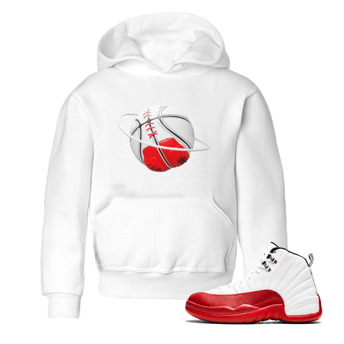 Basketball Planet Kids Tops - Air Jordan 12 Cherry