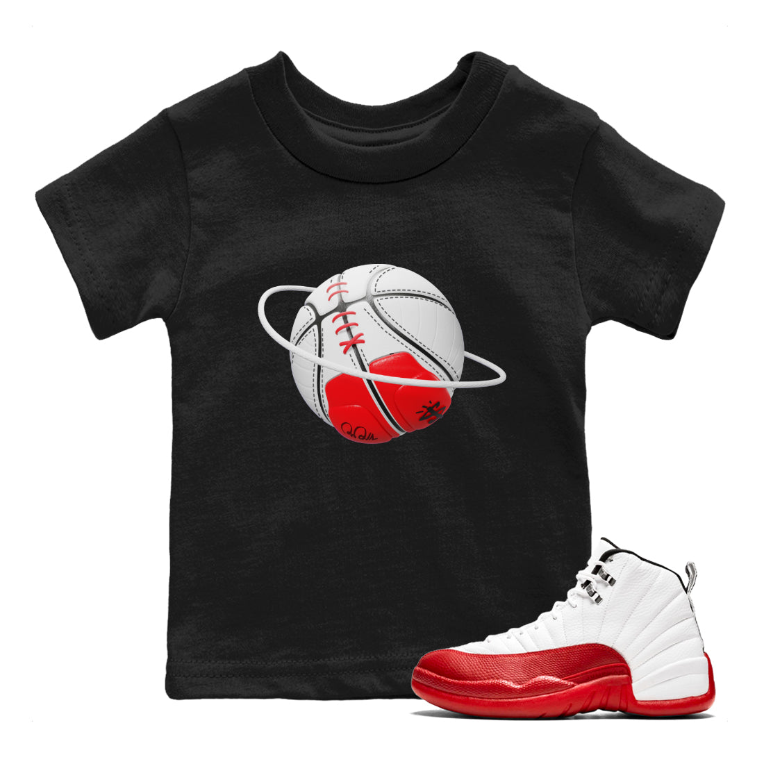 Basketball Planet Kids Tops - Air Jordan 12 Cherry