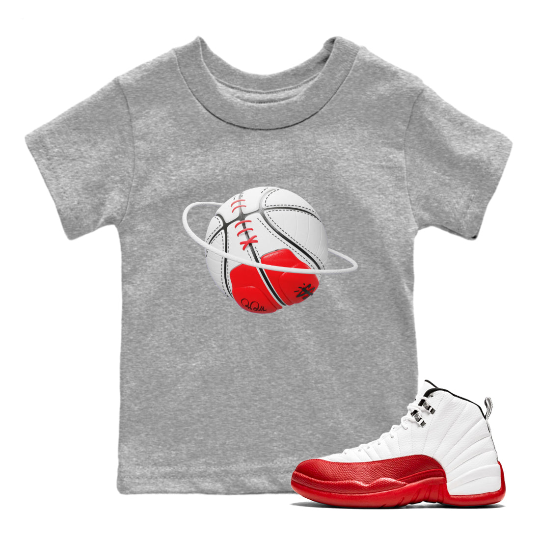 Basketball Planet Kids Tops - Air Jordan 12 Cherry