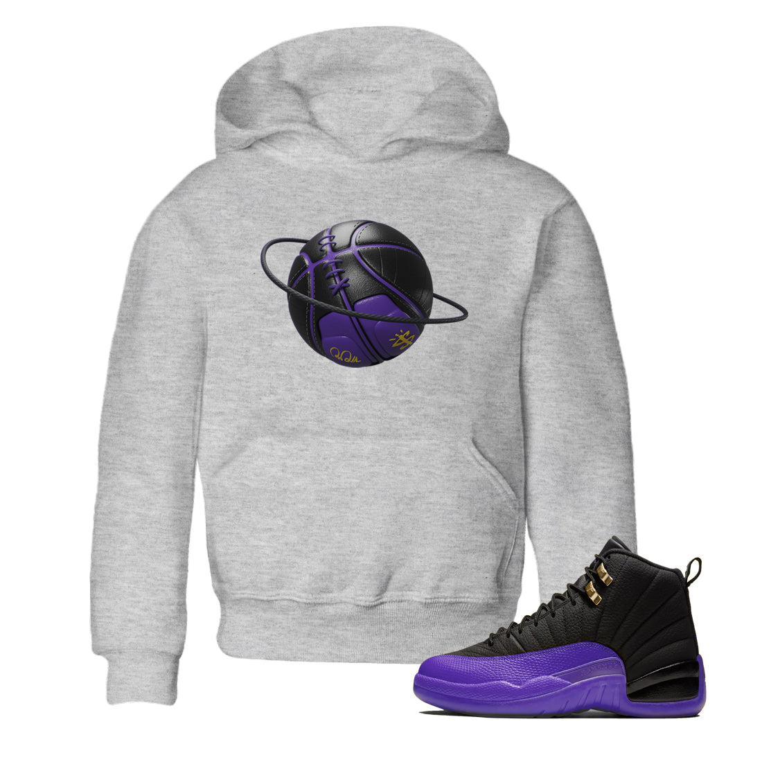 Basketball Planet Kids Tops - Air Jordan 12 Field Purple