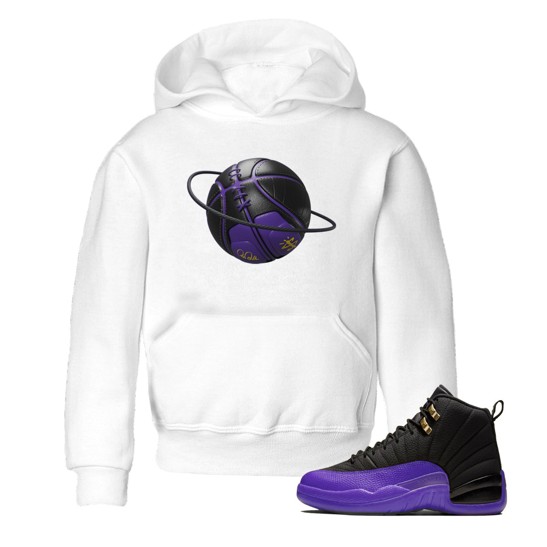 Basketball Planet Kids Tops - Air Jordan 12 Field Purple