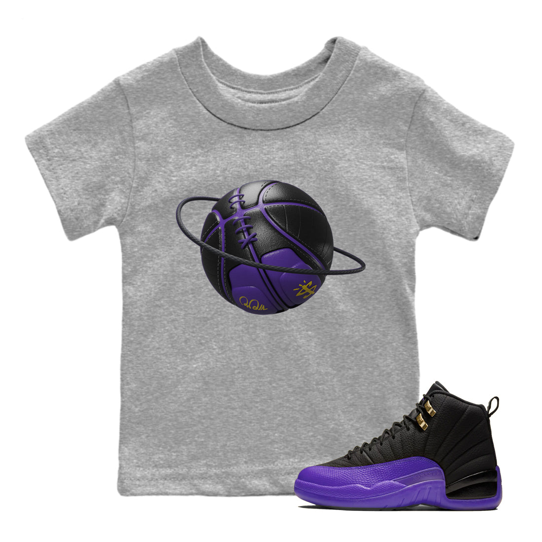 Basketball Planet Kids Tops - Air Jordan 12 Field Purple