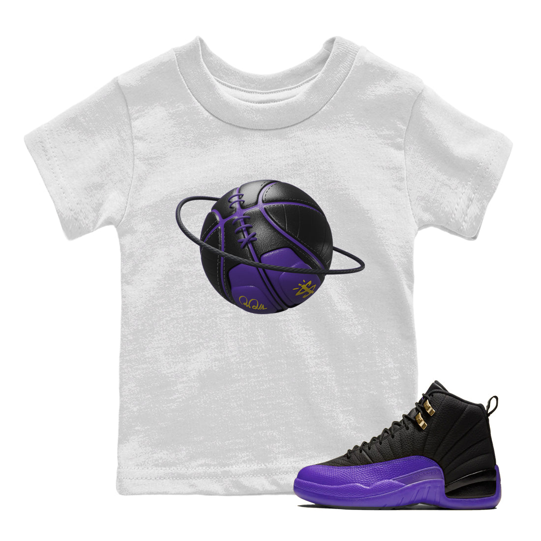 Basketball Planet Kids Tops - Air Jordan 12 Field Purple