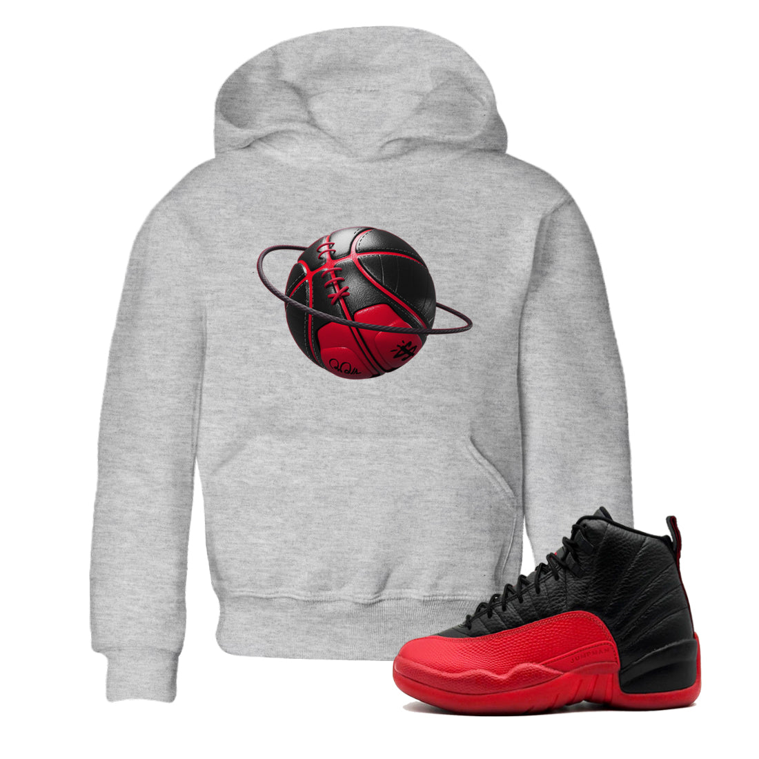 Basketball Planet snkmatch Tees Kids - Air Jordan 12 Flu Game