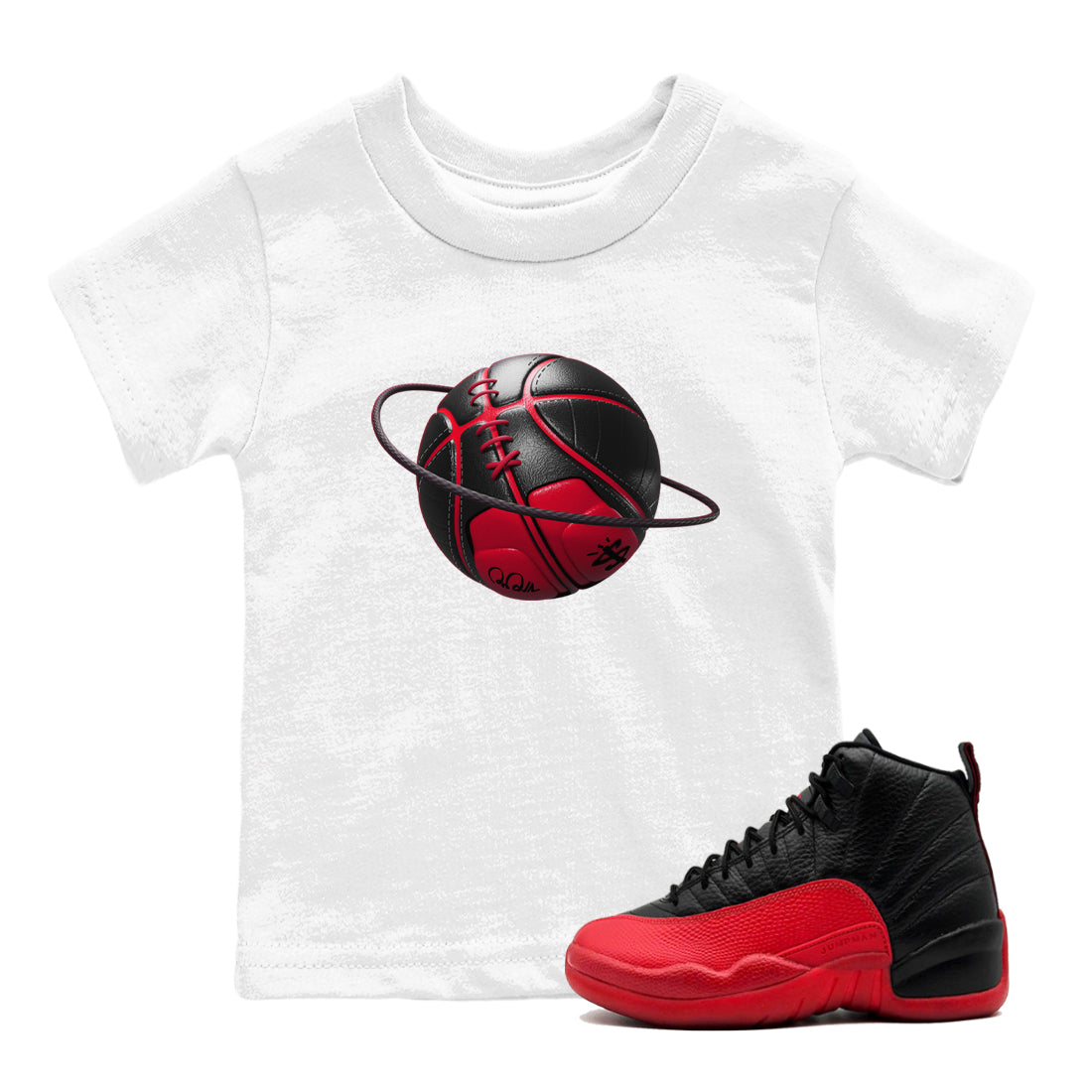 Basketball Planet snkmatch Tees Kids - Air Jordan 12 Flu Game