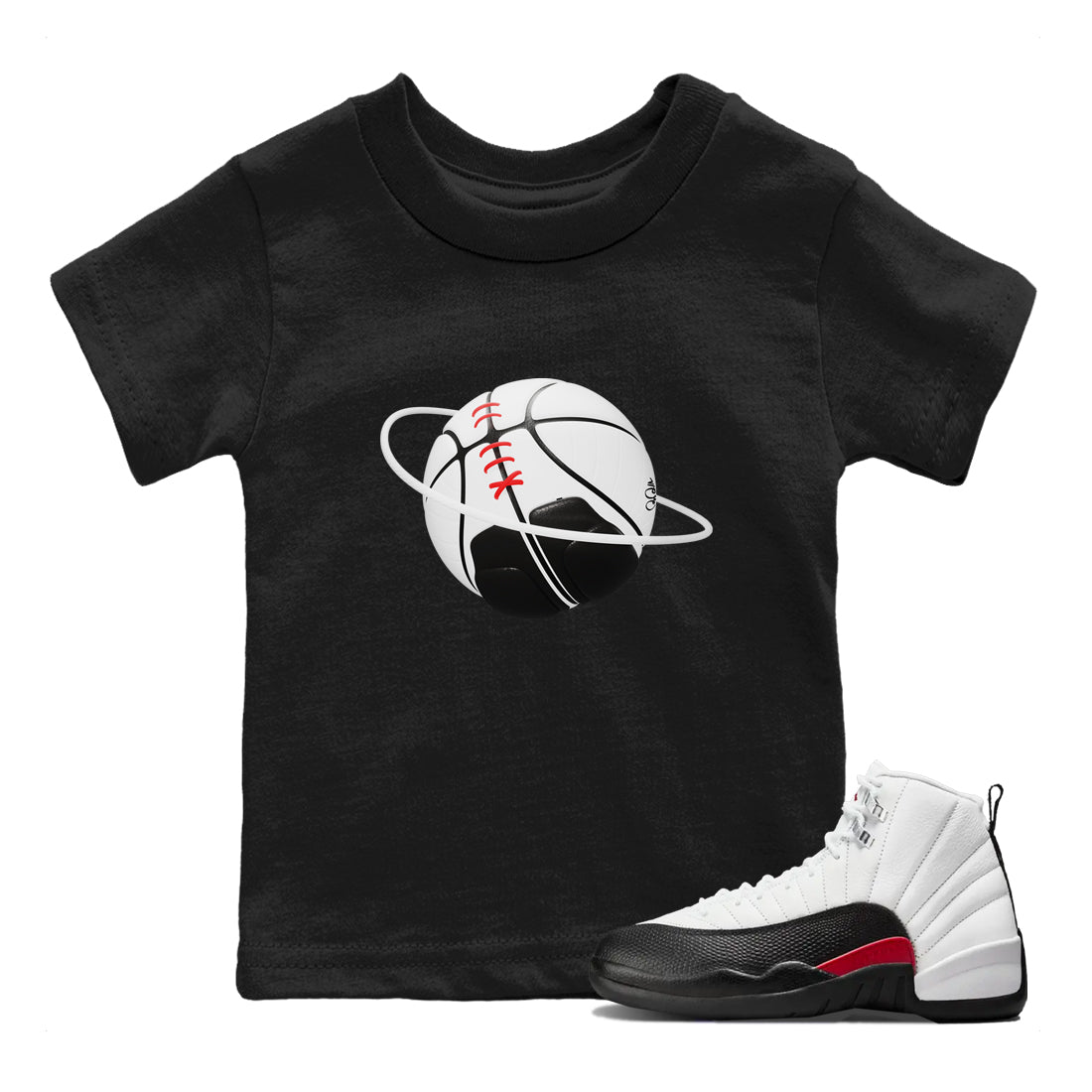 Basketball Planet snkmatch Tees Kids - Air Jordan 12 Taxi Flip